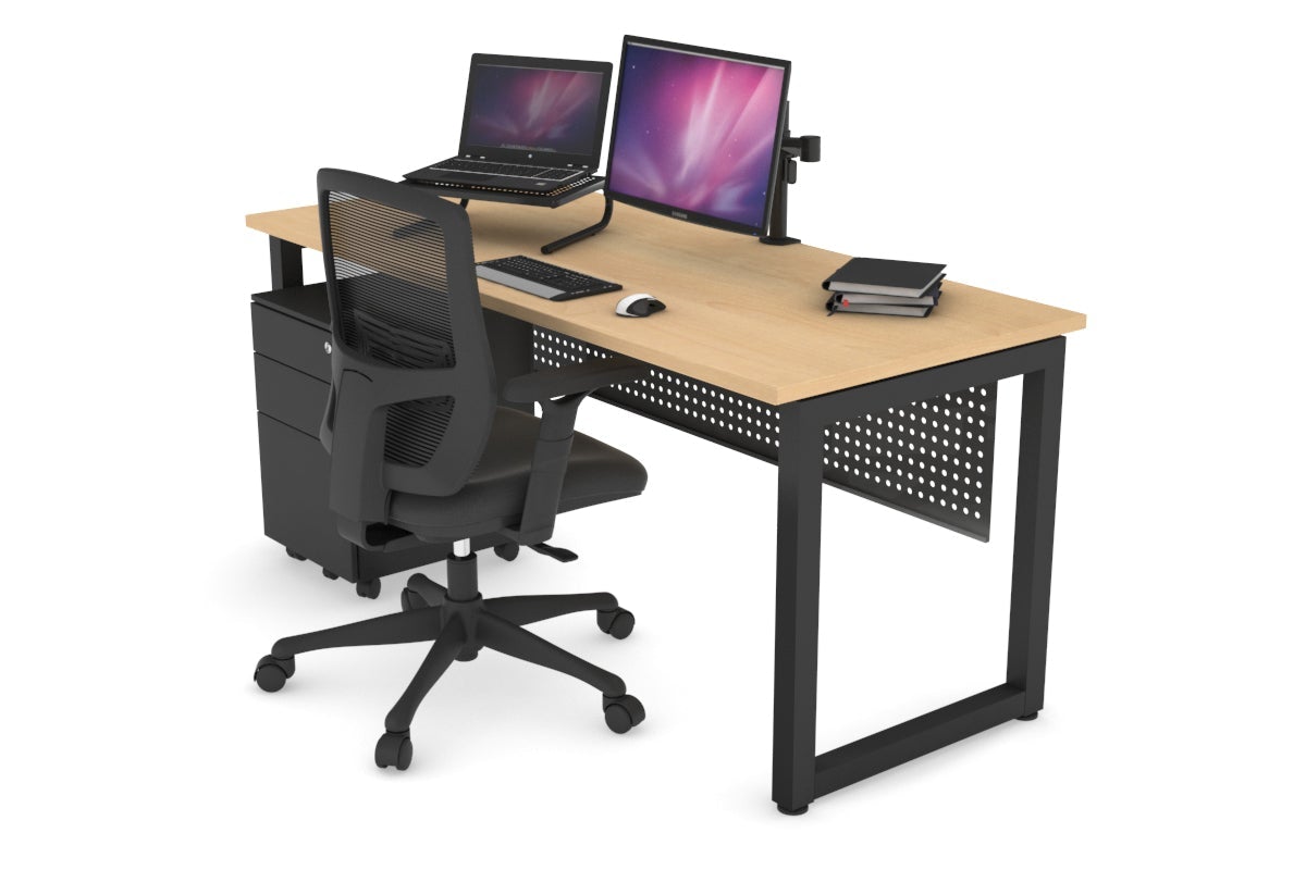 Quadro Loop Legs Office Desk - 1600L x 700W Modern Workstation for Home & Office - Perfect for Remote Work, Study & Conference Rooms