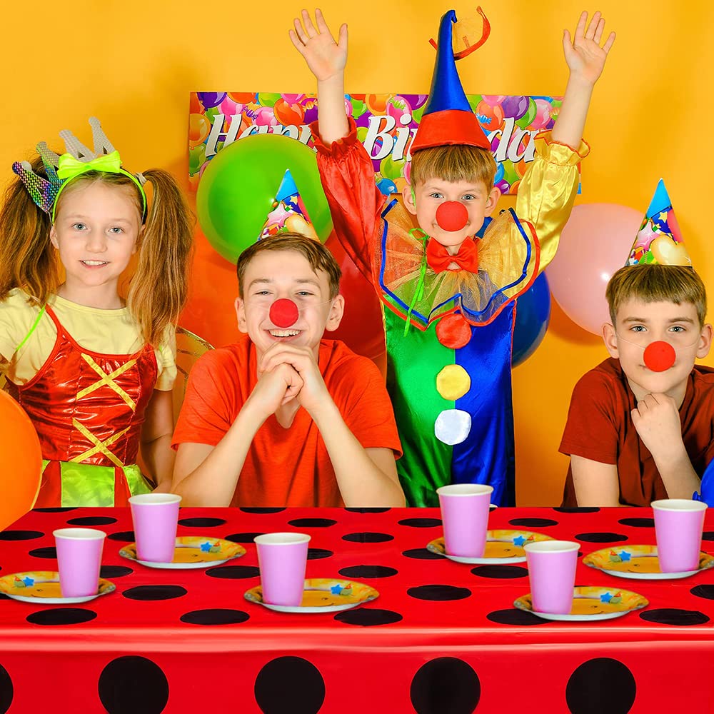 Ghberll Ladybug Party Favor Kit - 30Pcs Red & Black Polka Dot Party Bags with Matching Table Cover - Perfect for Birthday Party Decorations & Candy Treats | Ideal for Kids' Birthday, Baby Shower & Themed Celebrations
