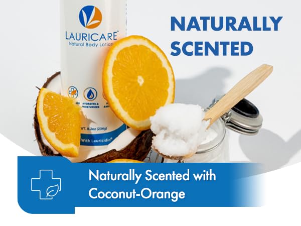 Natural Body Lotion with Lauricidin for Dry Skin Relief | Hydrating Moisturizer for Sensitive Skin | Perfect for Daily Use & Winter Care