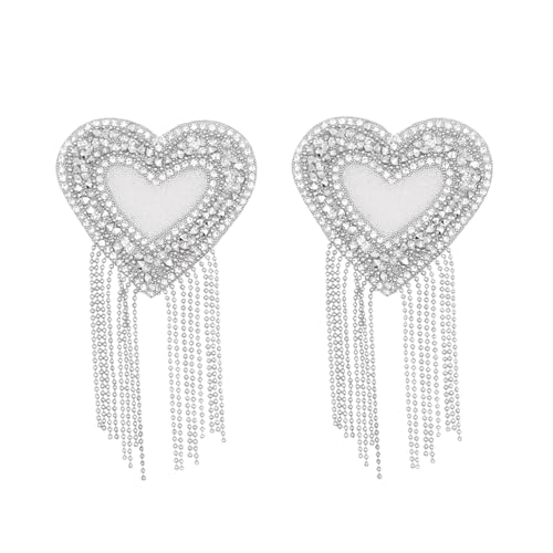 Silver Heart Shape With Beaded Tassel