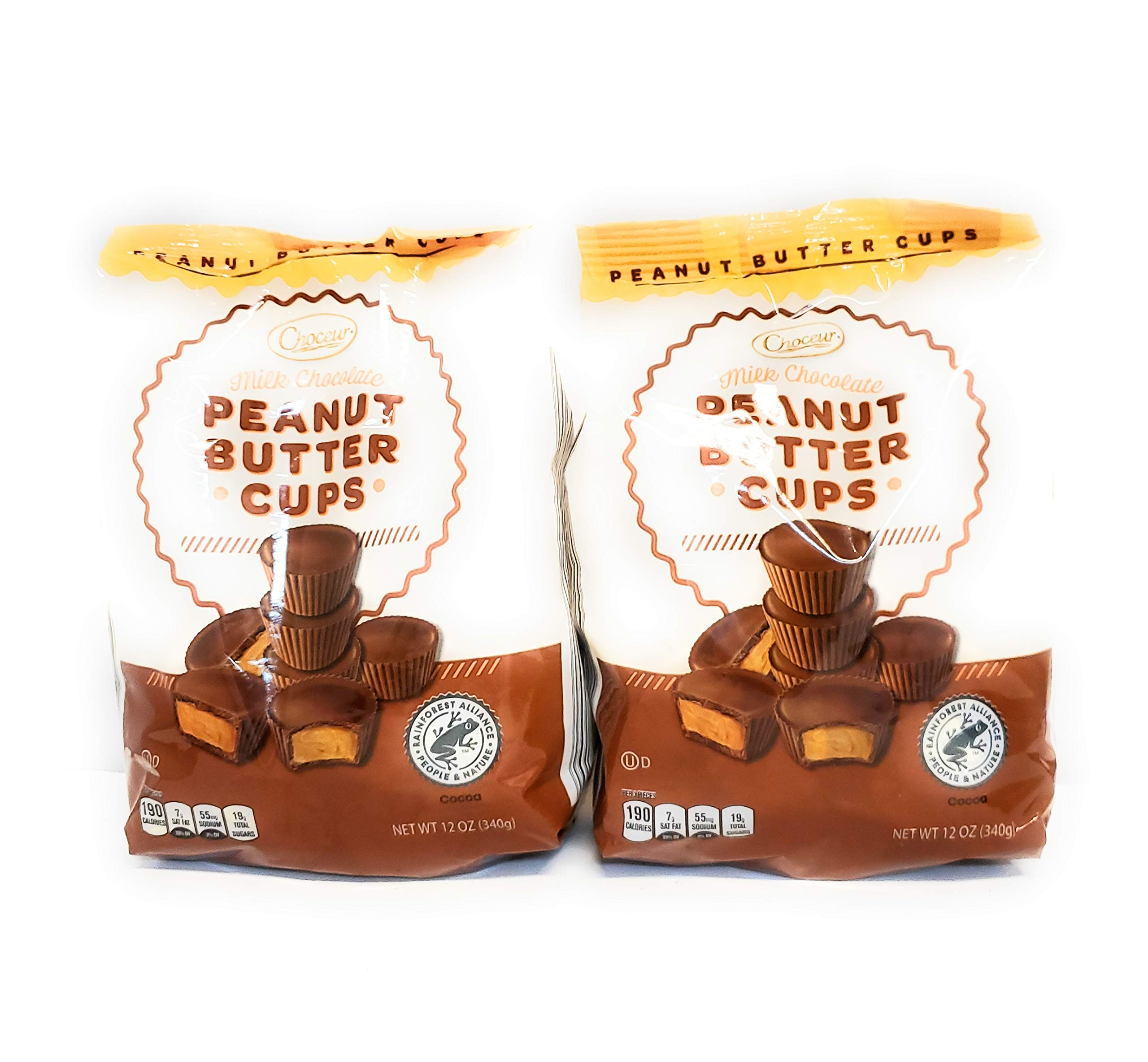 Choceur German Milk Chocolate Peanut Butter Cups - 2 Pack (20oz) | Premium Peanut Butter Filled Chocolate | Perfect for Gifts, Parties & Snacking