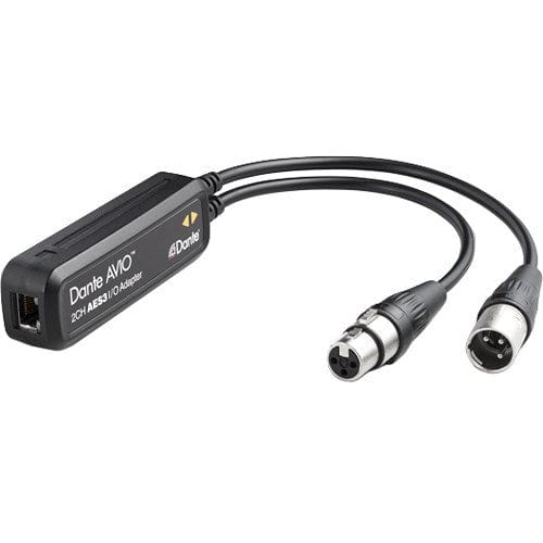 Dante AVIO AES3 Digital Audio Adapter 2x2 - Professional Audio Interface for Studio & Live Sound Applications