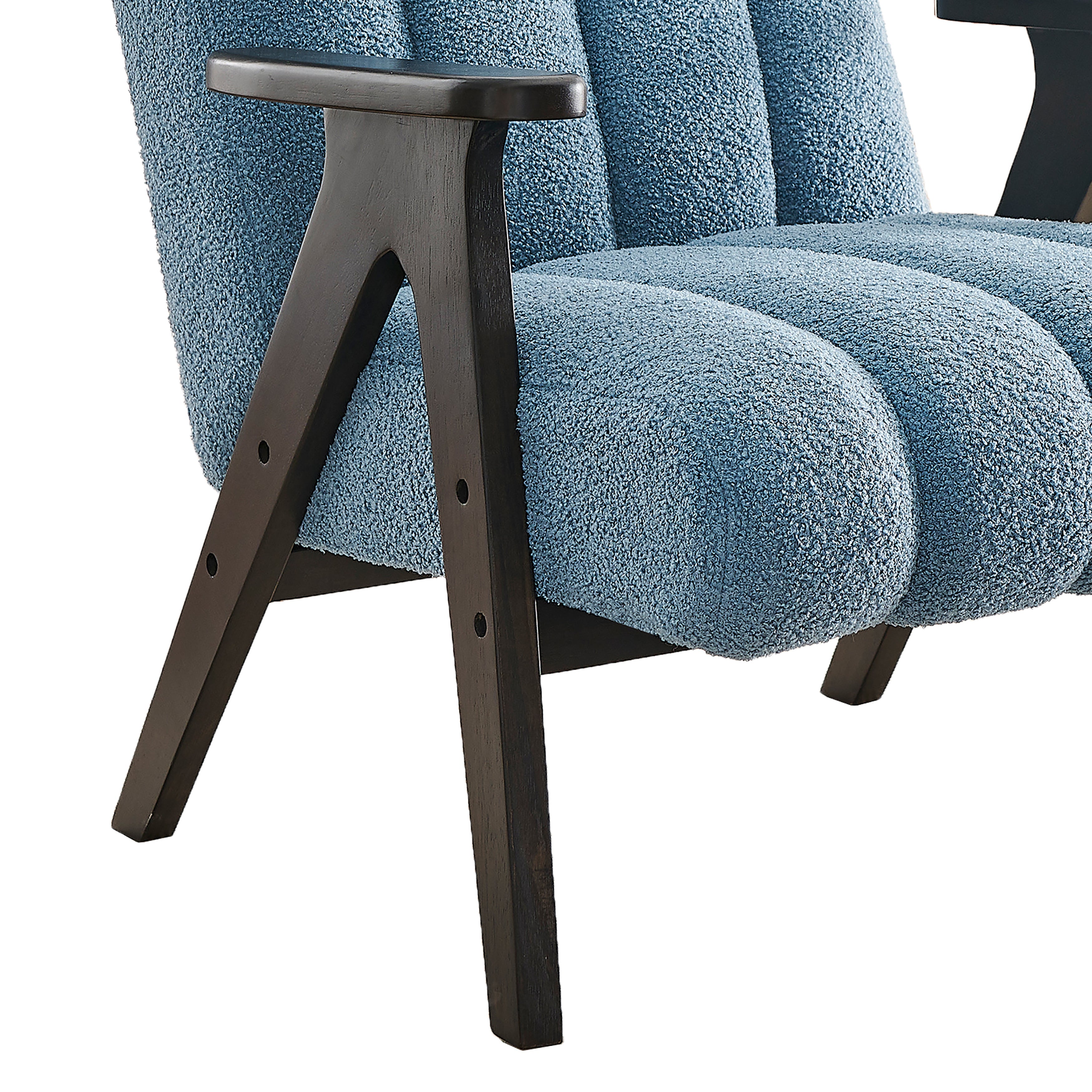 Roundhill Furniture Rella Modern Accent Chair with Espresso Wood Frame - Stylish Living Room Seating for Home Office, Lounge & Bedroom Decor