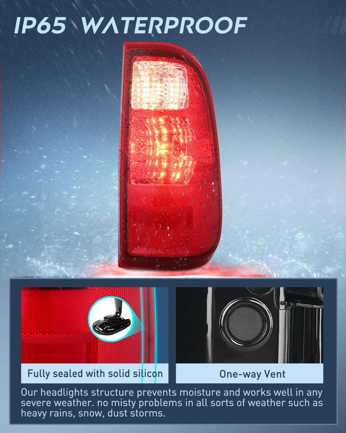 2008-2016 Ford F250 F350 F450 Super Duty Passenger Side Taillight Assembly - OE Style Replacement Rear Lamp for Truck Lighting Upgrade & Night Safety Driving