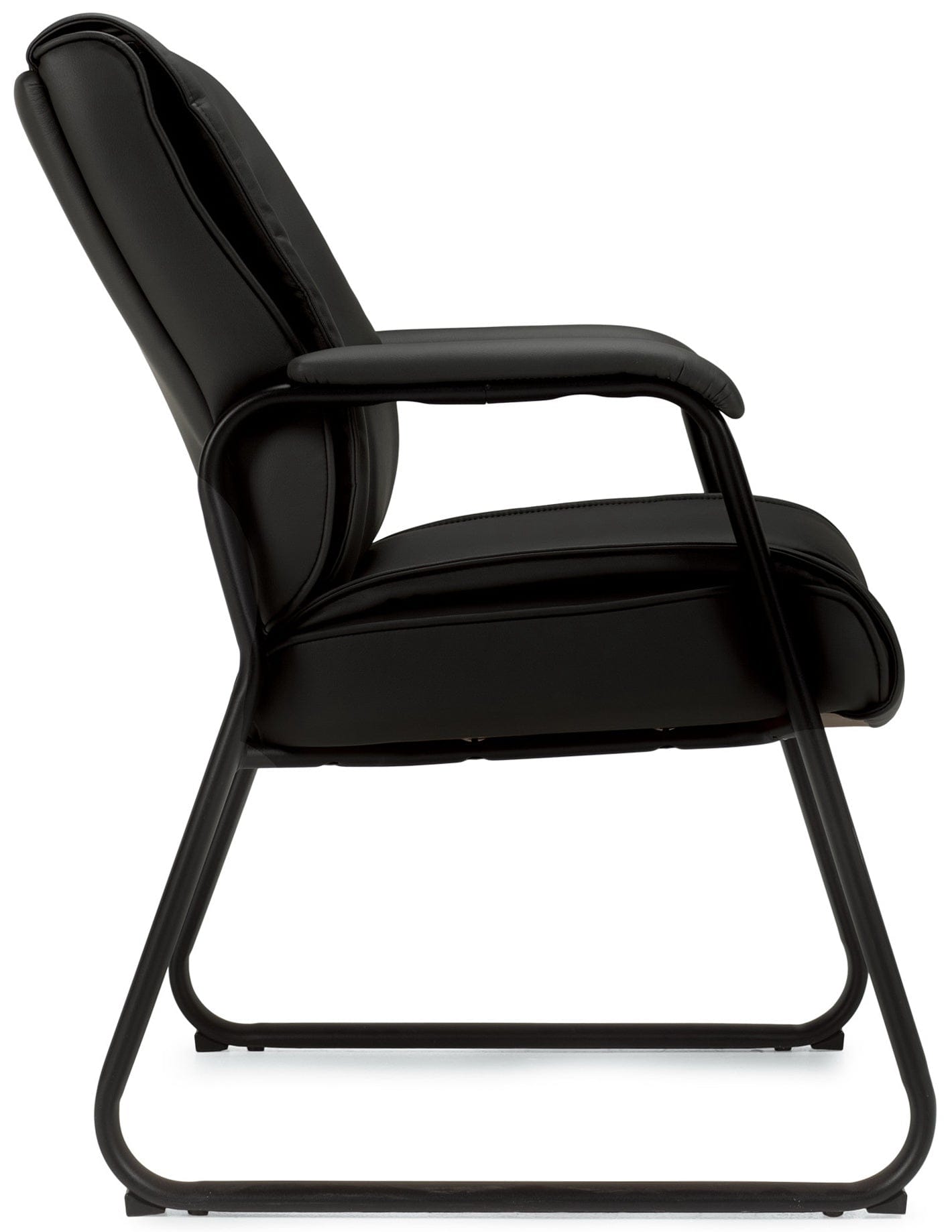 Premium OTG Sled Base Luxhide Leather Guest Chair [OTG2782] - Elegant Office Seating for Reception Areas & Conference Rooms