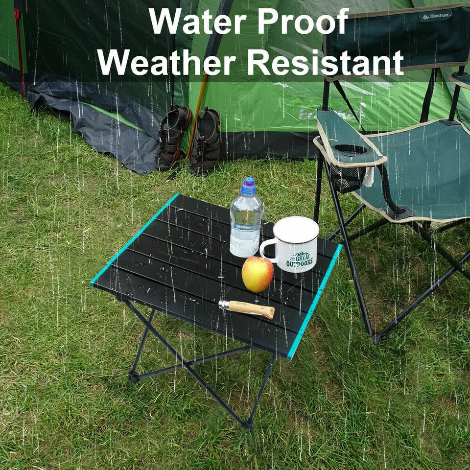 Portable Lightweight Aluminum Folding Camping Table with Carry Bag - Perfect for Outdoor Picnics, Beach Trips, Backpacking & Tailgating Parties