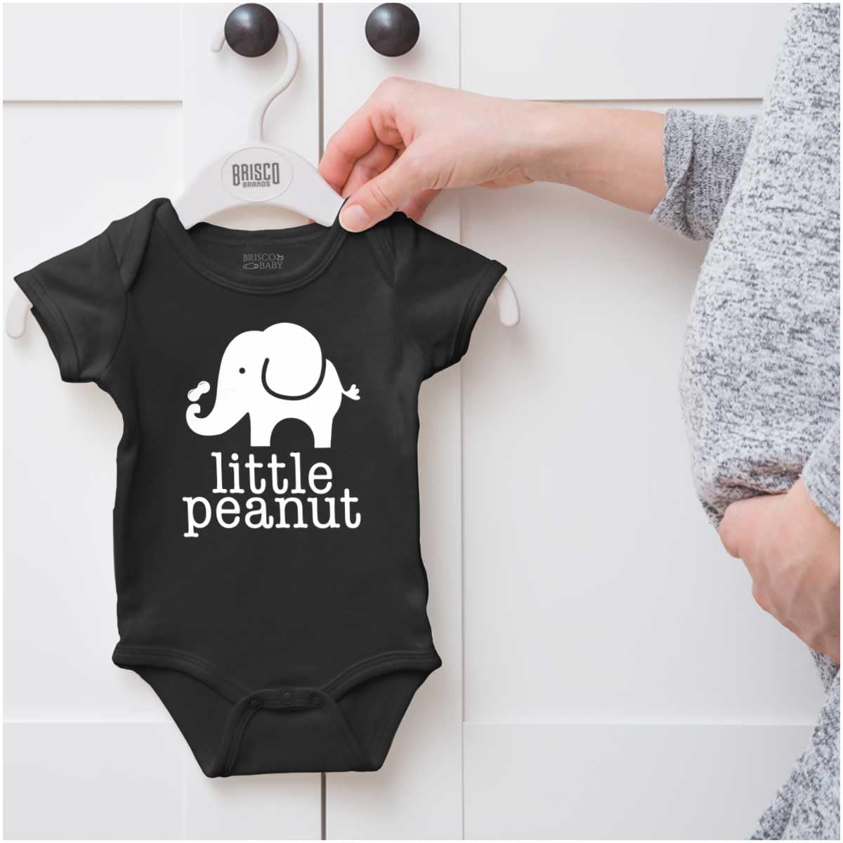 Brisco Brands Little Peanut Cute Elephant Baby Romper - Adorable Animal Print Onesie for Boys & Girls - Perfect for Playtime, Photo Shoots & Everyday Wear