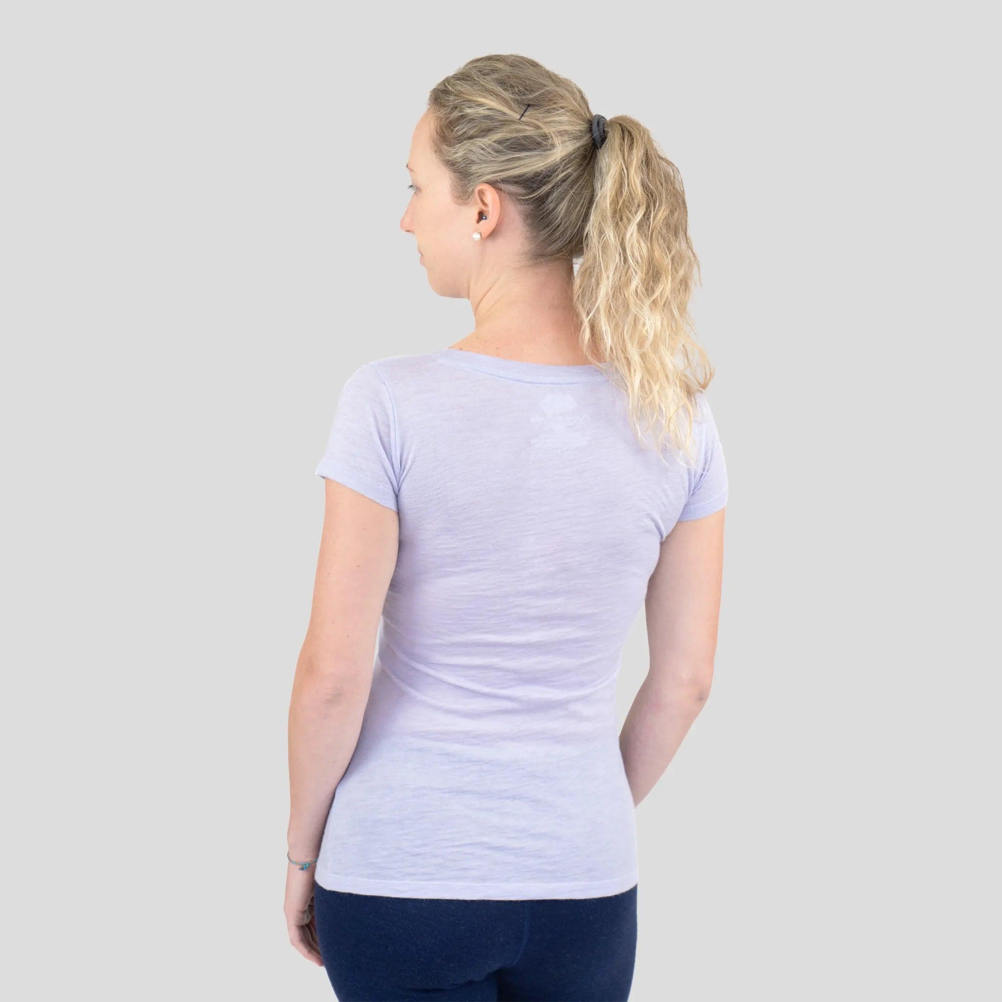 Ultralight 160 Women's Alpaca Wool V-Neck T-Shirt - Soft & Breathable for Travel, Hiking & Everyday Wear