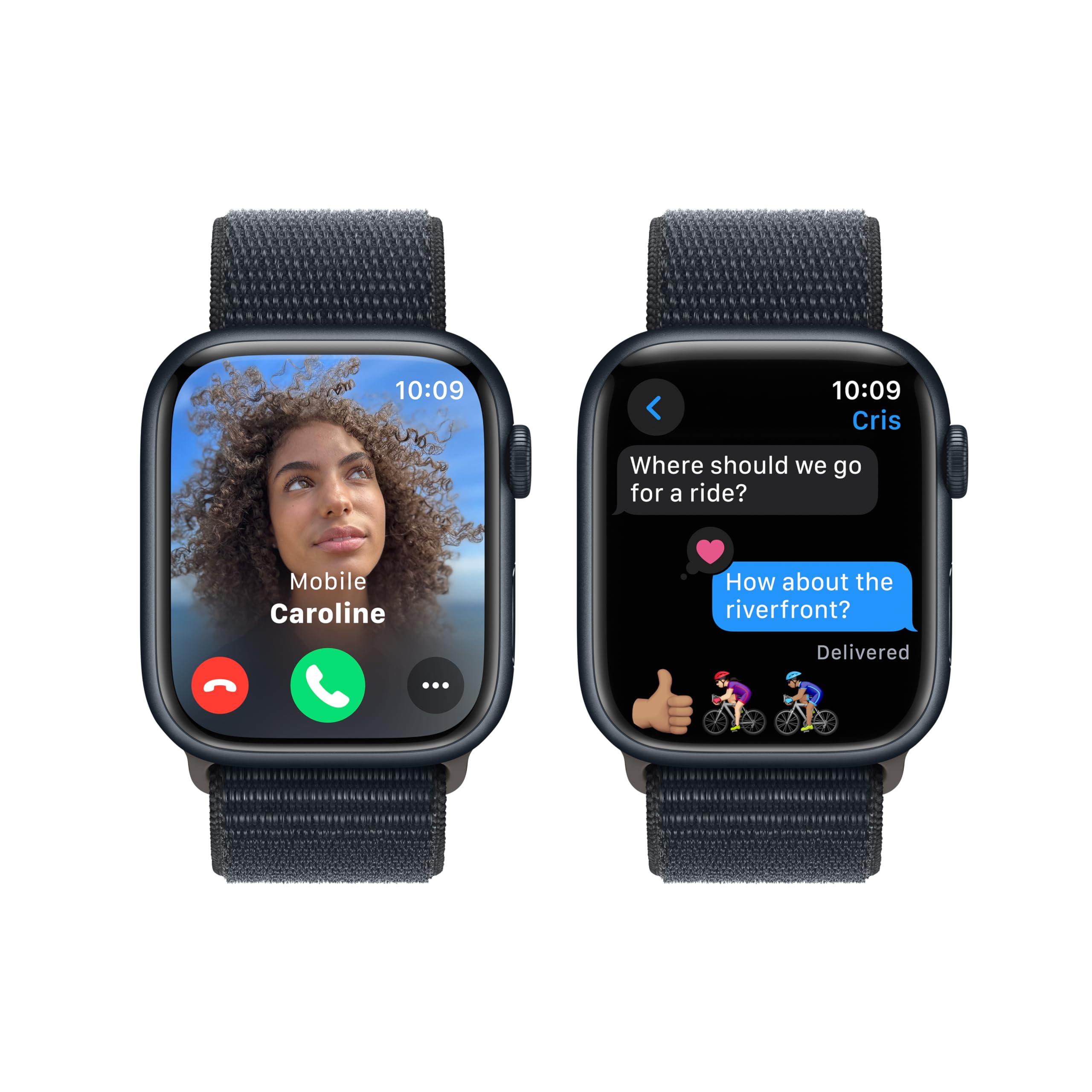 Apple Watch Series 9 (GPS 45mm) - Midnight Aluminum Case with Midnight Sport Loop - Premium Renewed Smartwatch for Fitness Tracking & Notifications - Perfect for Running, Swimming & Daily Wear