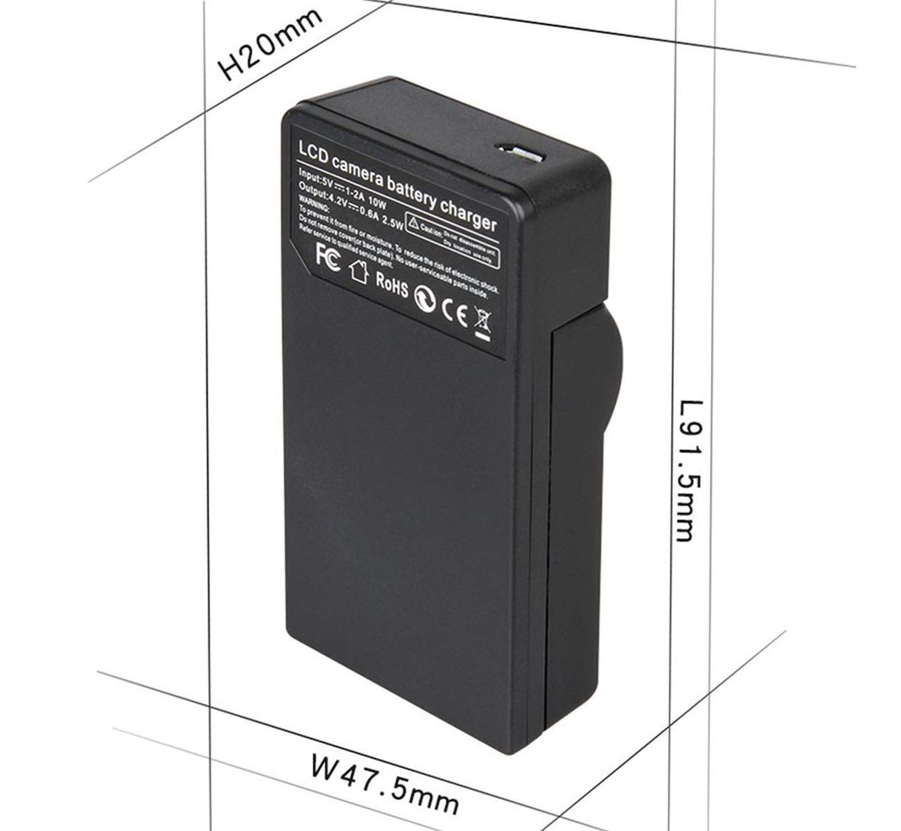 Original LCD USB Battery Charger for Panasonic AG-AC8/AC8P/AC8PJ AVCCAM Camcorder - Fast Charging, Compact Design - Perfect for Travel, Events & Professional Videography