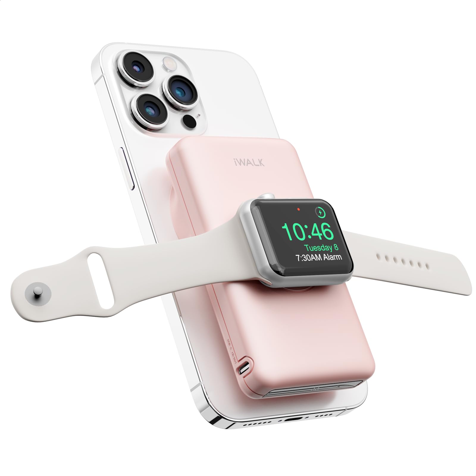 iWALK MAG-X 10000mAh Magnetic Wireless Power Bank with Apple Watch Charger | PD Fast Charging Portable Battery for iPhone 15/14/13/12 Series & Apple Watch Ultra/8/7/6/5/4 | Perfect for Travel, Work & Outdoor Adventures