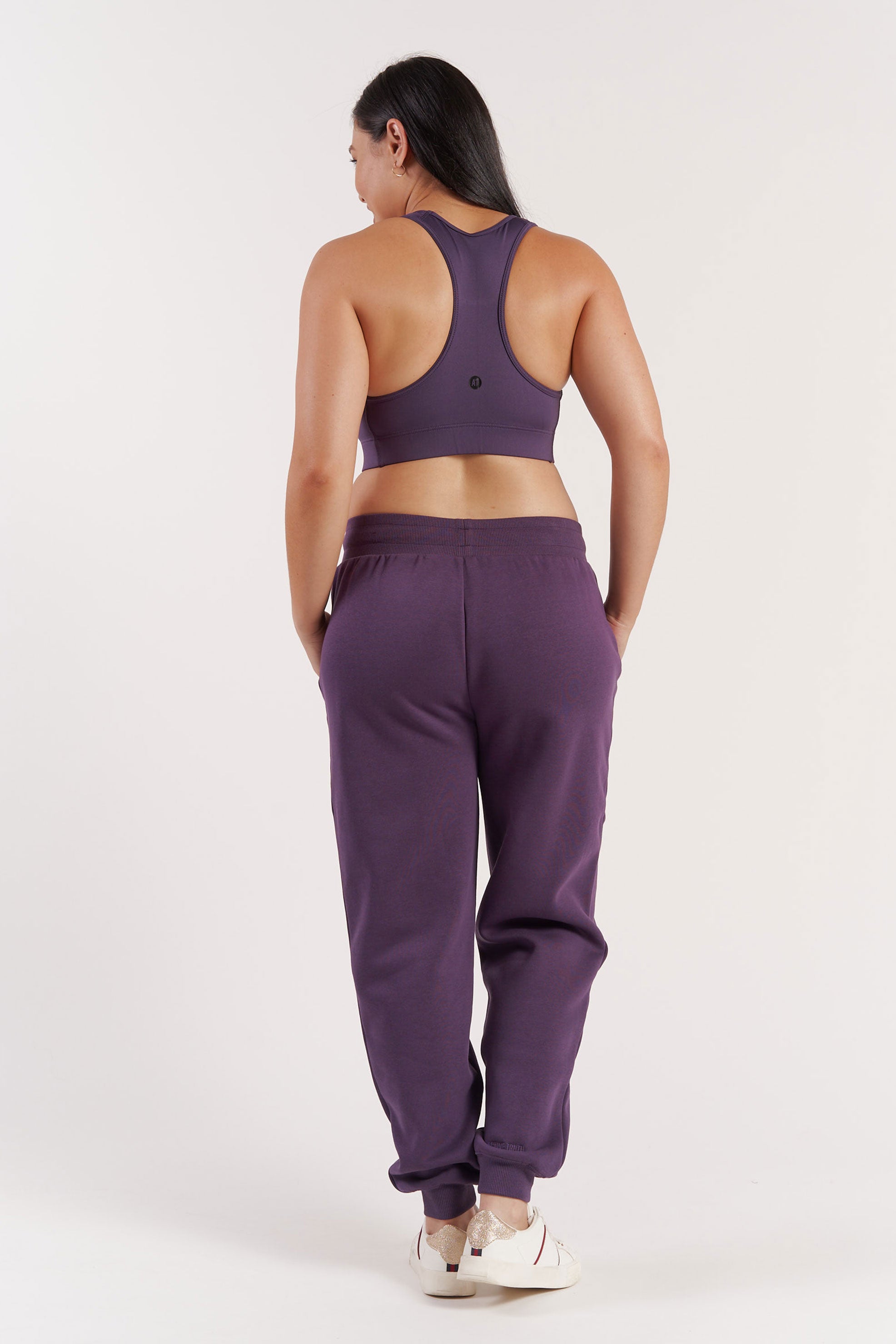 Off Duty Trackpants for Men & Women - Soft Comfortable Jogger Pants in Blackcurrant Color | Perfect for Lounge Wear, Gym, Running & Casual Outfits
