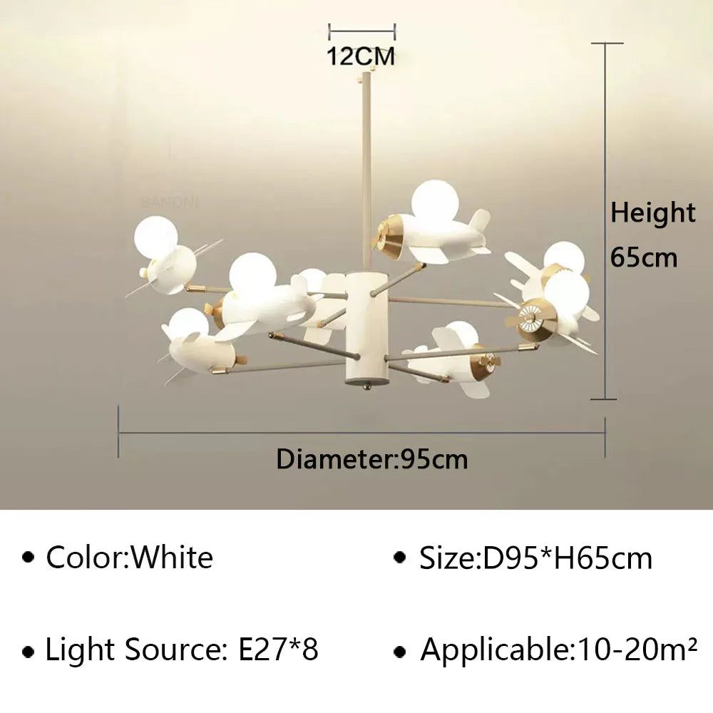 **Kids Airplane Ceiling Light - LED Night Light for Children's Bedroom & Nursery - Perfect for Themed Rooms & Sleep Aid**