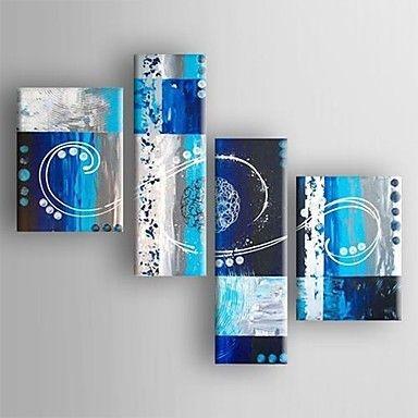 Extra Large Abstract Wall Art Set - 4 Piece Modern Contemporary Painting for Living Room Decor | Perfect for Home, Office & Gallery Display