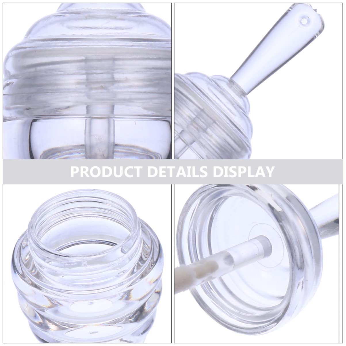 30 Pcs Clear Honeycomb Lip Gloss Empty Tubes - DIY Lip Balm Containers for Homemade Lip Glaze & Cosmetics | Perfect for DIY Beauty, Travel, Gifts & Makeup Kits