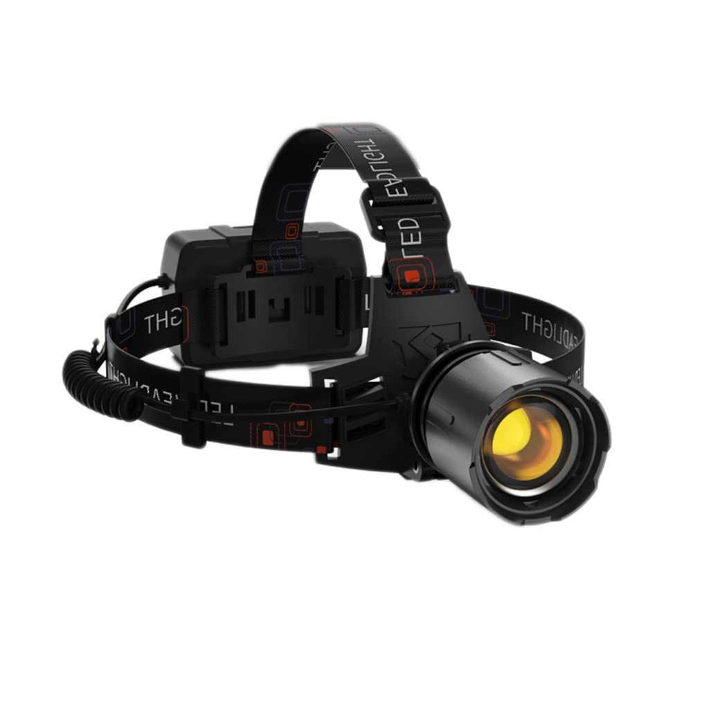 TONPOP Rechargeable LED Headlamp - 1000 Lumen Bright Headlight for Outdoor Activities, Camping, Hiking, Night Fishing & Mining - Waterproof Head Mounted Flashlight with Long Battery Life (White Light)