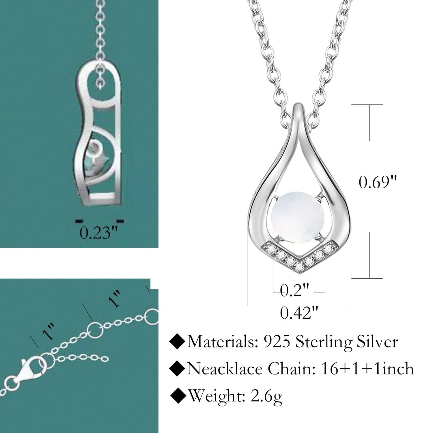 12 Months Colorful Birthstone Necklace for Women - Sterling Silver Infinity Pendant Jewelry Gift for Anniversary, Birthday, Christmas & Valentine's Day | Perfect for Everyday Wear, Special Occasions & Thoughtful Gifting