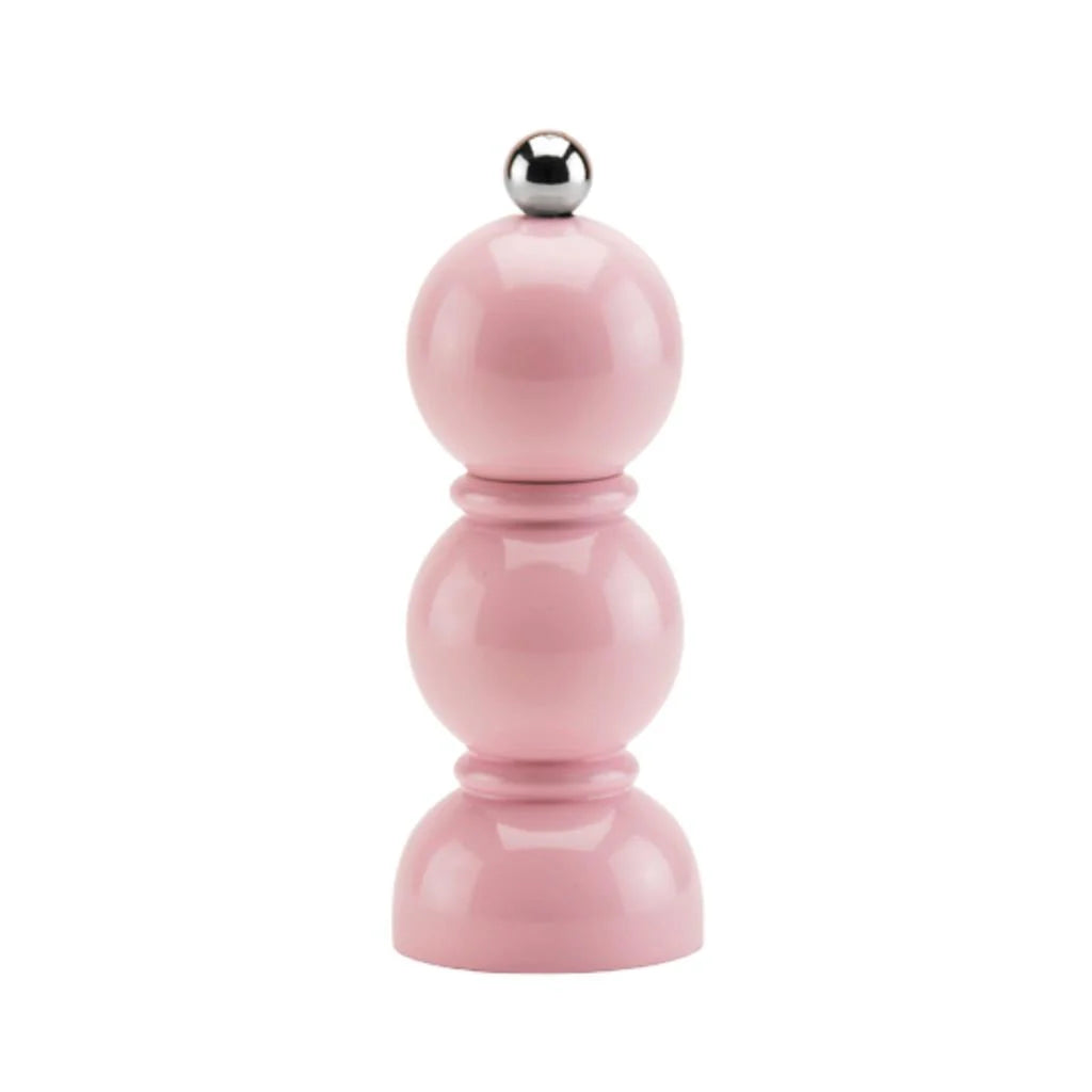 Premium Pink Mini Bobbin Salt and Pepper Grinder Set - Adjustable Ceramic Spice Mill for Kitchen, Dining Table & Camping - Perfect for Home, Restaurant, or Travel Use