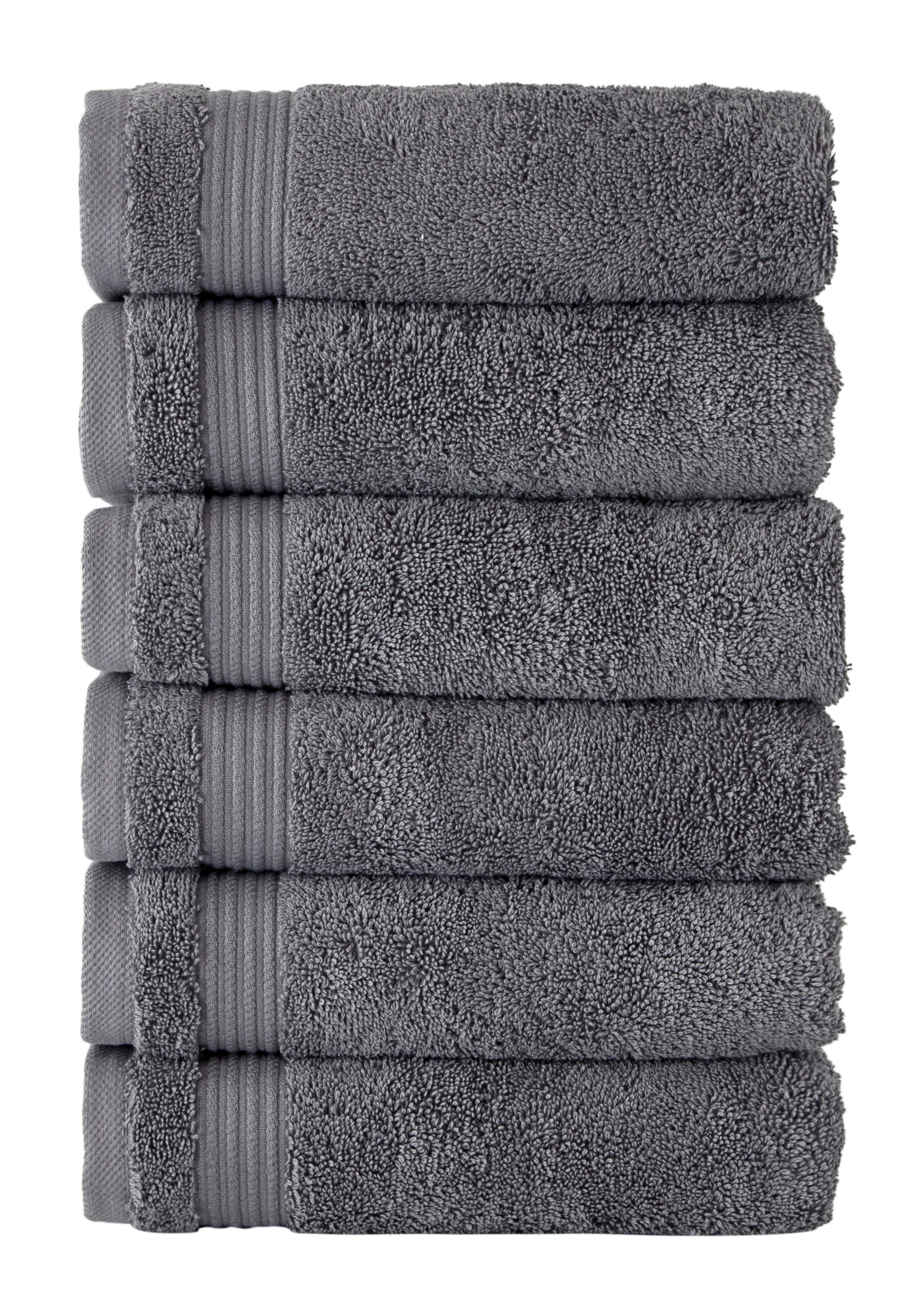 CTT CLASSIC TURKISH TOWELS - 6-Piece Set of Amadeus Luxury 100% Turkish Cotton Hand Towels for Bathroom, Spa & Everyday Use | Soft, Absorbent & Quick-Drying