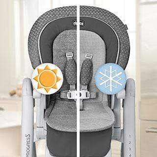 Chicco Polly Progress Relax 5-in-1 Convertible High Chair for Babies & Toddlers - Adjustable, Easy to Clean, Space-Saving Design for Dining, Feeding, and Playtime