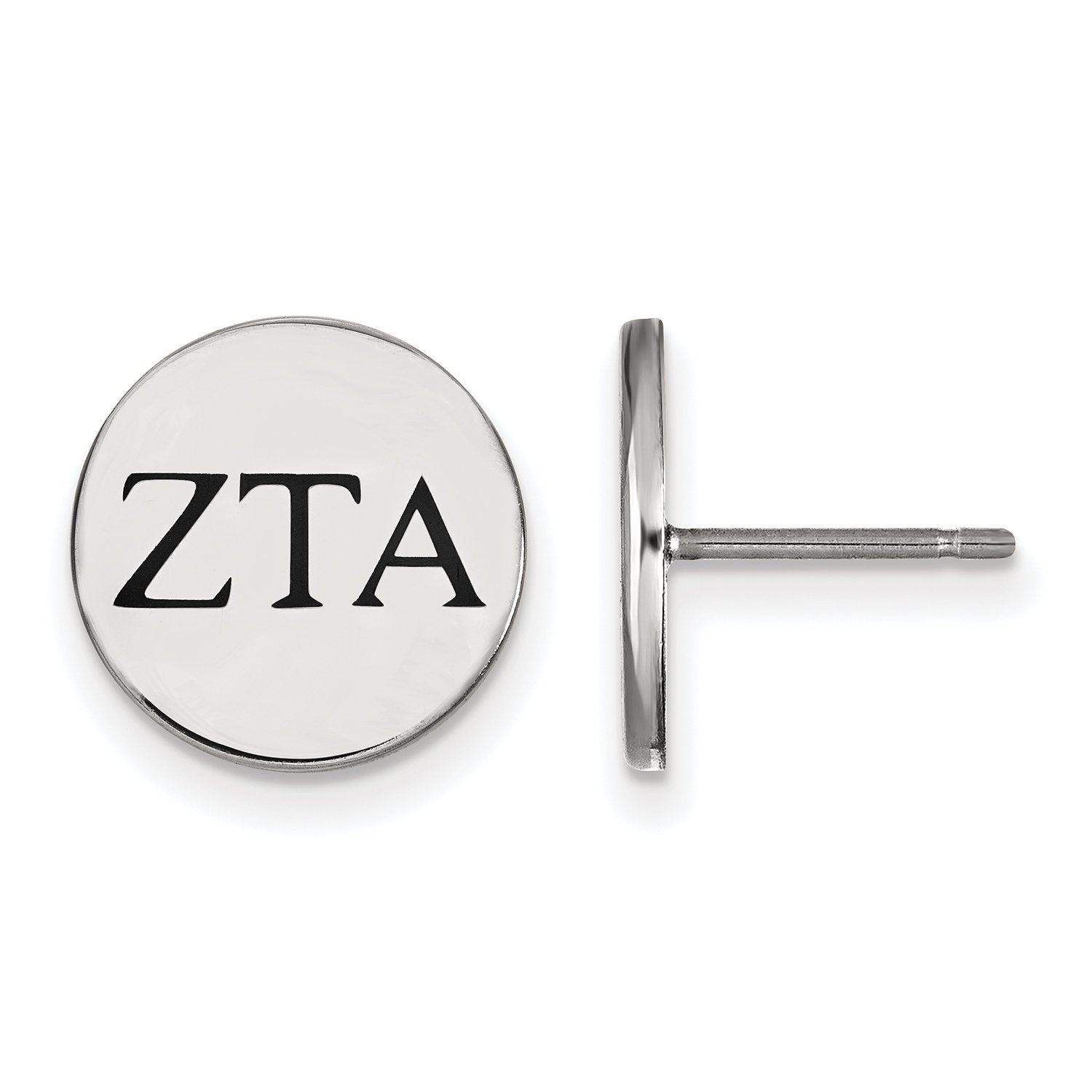 Sterling Silver Zeta Tau Alpha Enameled Post Earrings for Women - Sorority Jewelry Gift for Sisters, Graduation, Birthday | Dainty & Hypoallergenic Stud Earrings for Everyday Wear