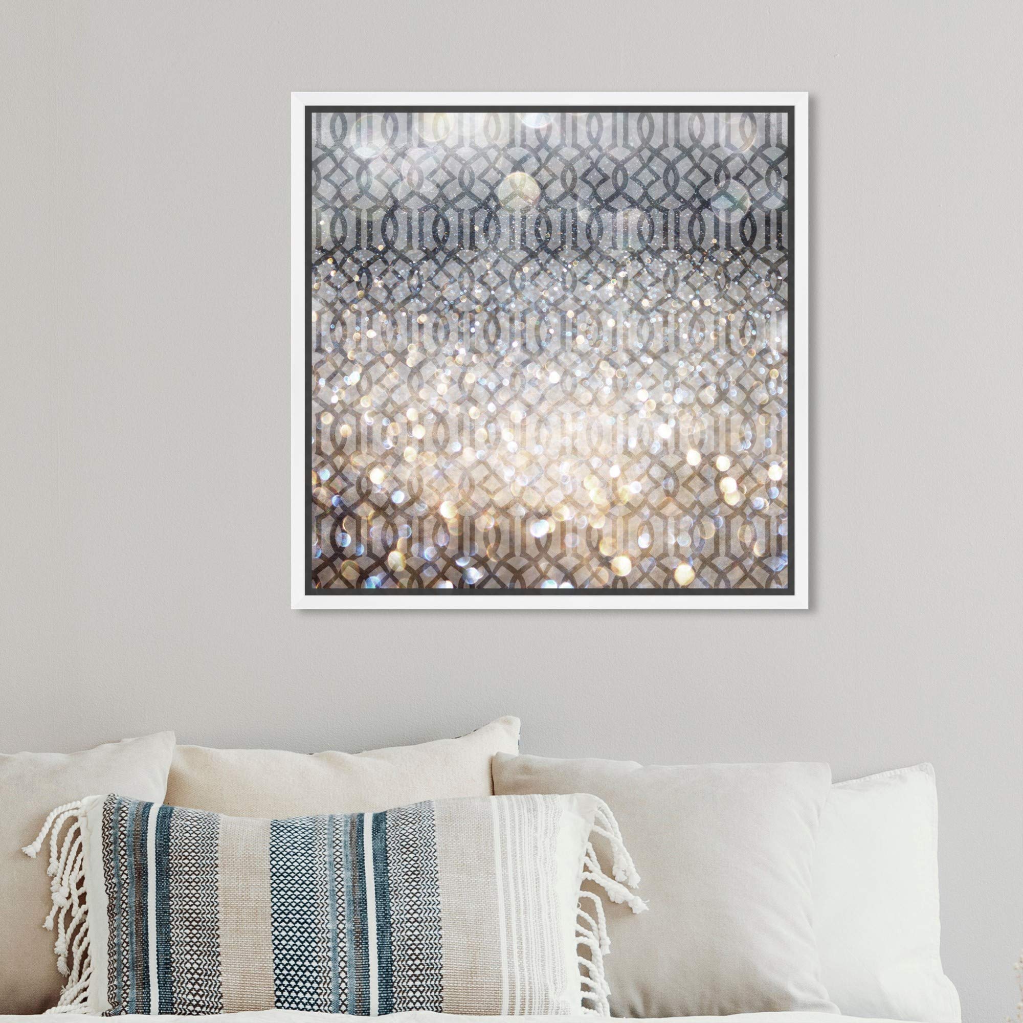 Abstract Framed Wall Art Canvas Prints 'Floresque' Floral Patterns - Modern Home Decor for Living Room, Bedroom & Office