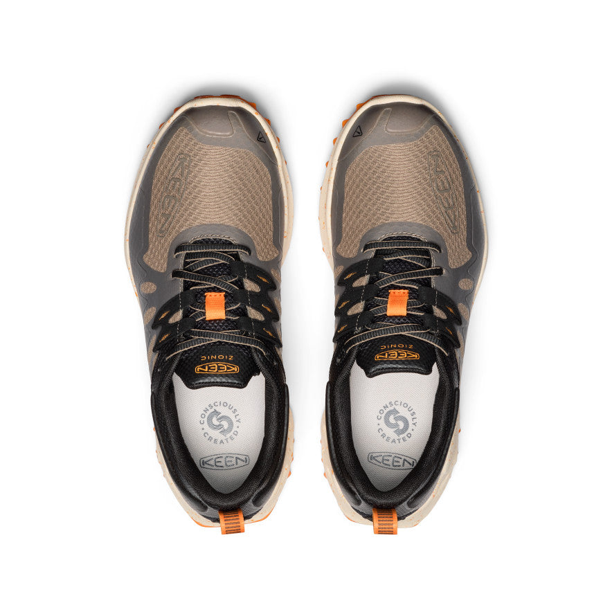 Men's Zionic Waterproof Hiking Shoes - Lightweight & Durable Trail Running Shoes for Outdoor Adventures | Brindle/Bright Marigold | Perfect for Hiking, Camping & Mountain Climbing