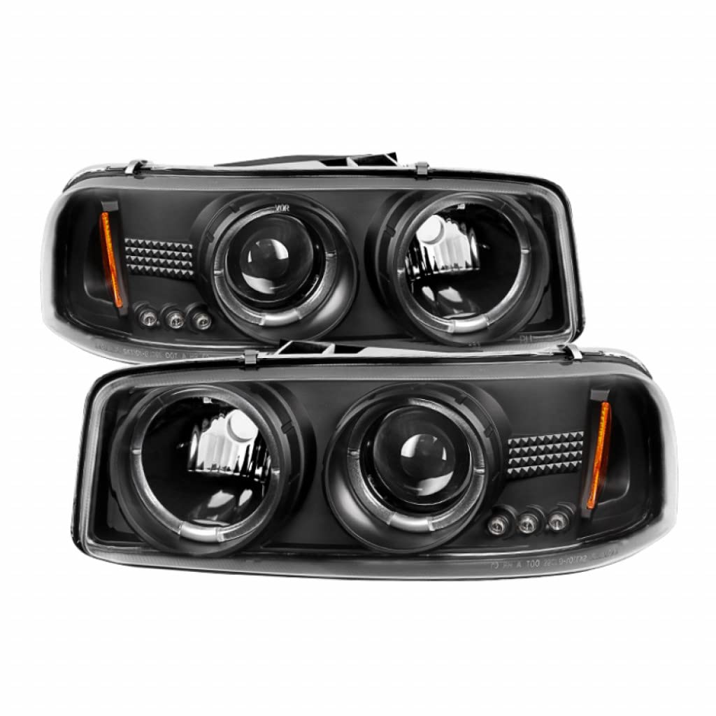 GMC Yukon XL 1500 2000-2006 Spyder Projector Headlights - LED Black Pair (5009357) | Upgrade Your Night Driving & Off-Road Visibility