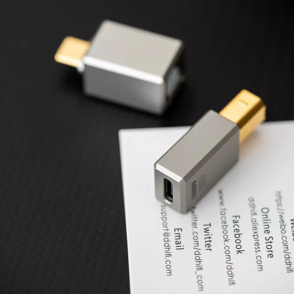 DD ddHiFi TC01BF/TC01B HiFi Quality USB B to USB C Audio Decoder Adapter Converter - Perfect for Studio Recording, HiFi Systems & Mobile Devices