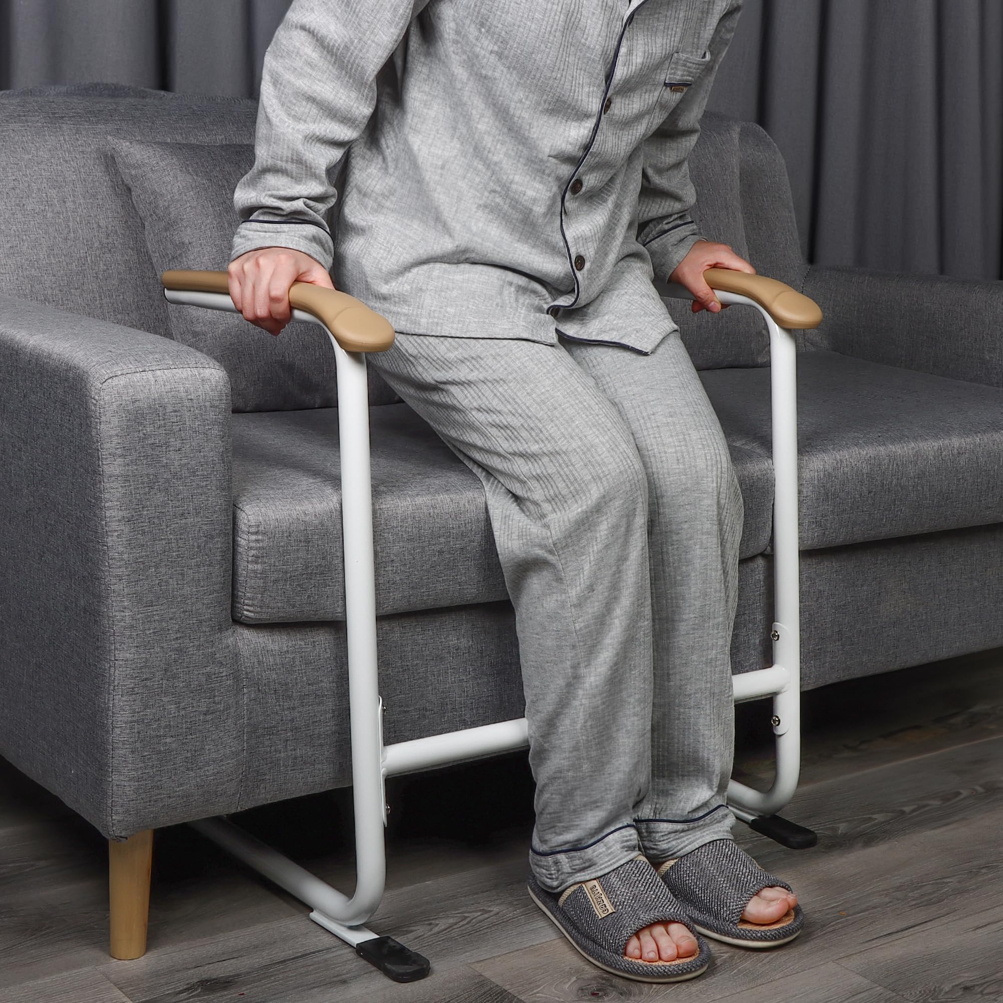 REAQER Chair Lift Stand Assist for Elderly - Mobility Standing Aid Rail for Couch & Sofa - Safety Grab Bar for Patients, Seniors & Disabled - Perfect for Home Care & Daily Living Assistance