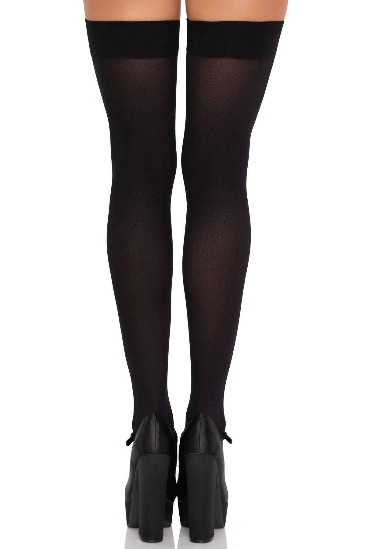 Opaque Bow Top Thigh High Socks for Women - Fashionable & Comfortable Knee-High Stockings for Outfits, Cosplay, and Winter Wear