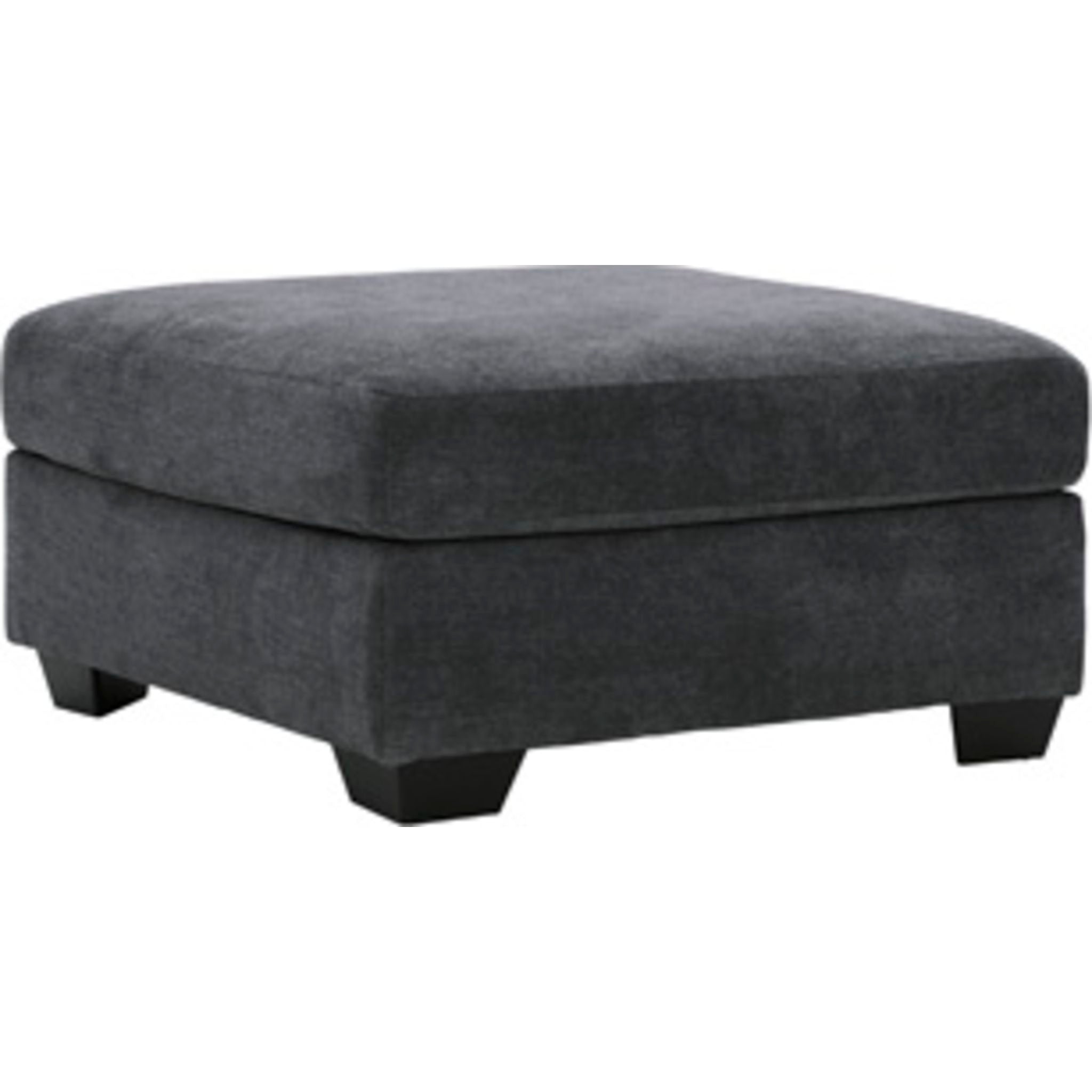 Ambrielle Oversized Accent Ottoman in Gunmetal - Modern Footrest & Extra Seating for Living Room, Bedroom or Office