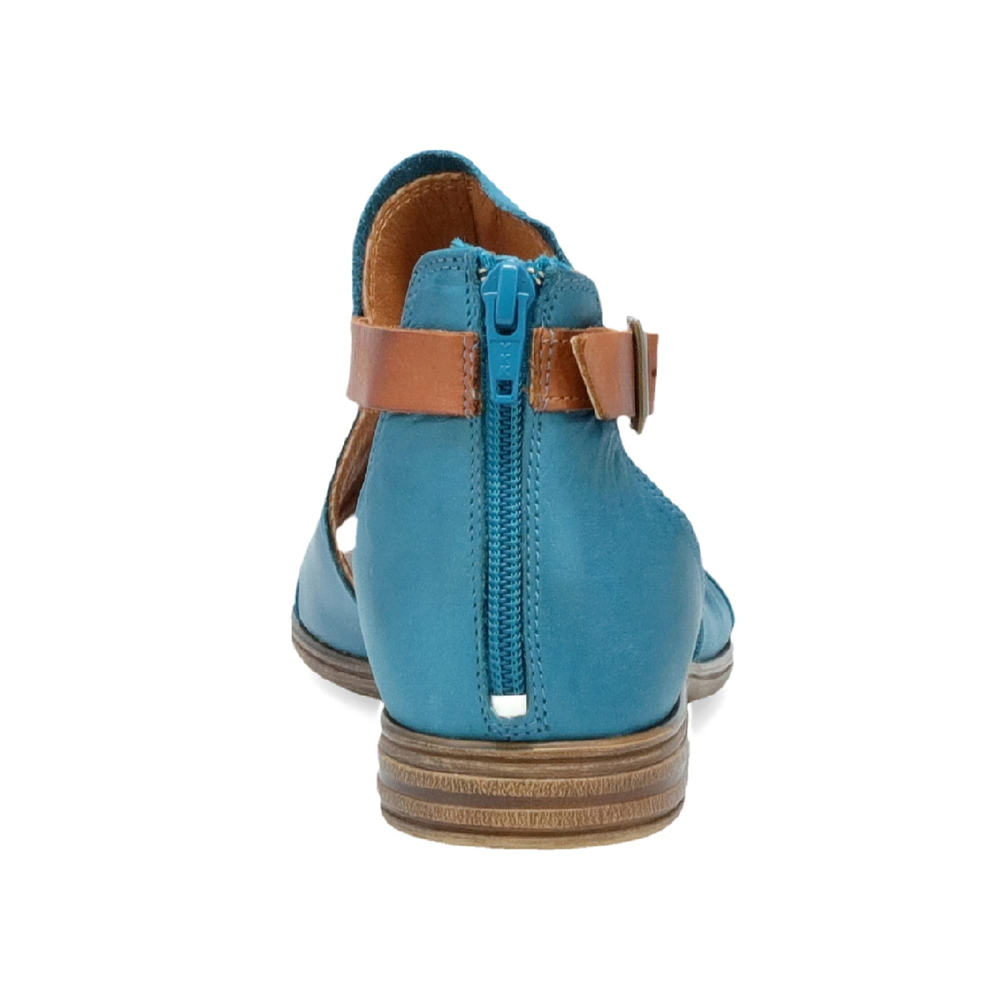 Miz Mooz Dipper Women's Leather Sandals - Comfortable Peep Toe Buckle Strap Sandals for Summer, Beach & Casual Outfits
