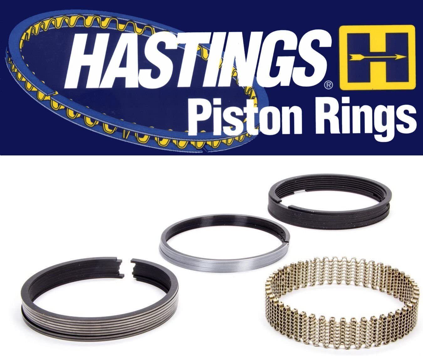 SPEED PRO Hypereutectic Flat Top Pistons with MOLY Rings for Chevy SB 383 - Compatible with 5.7L .060 Bore - High Performance Engine Builds & Racing Applications