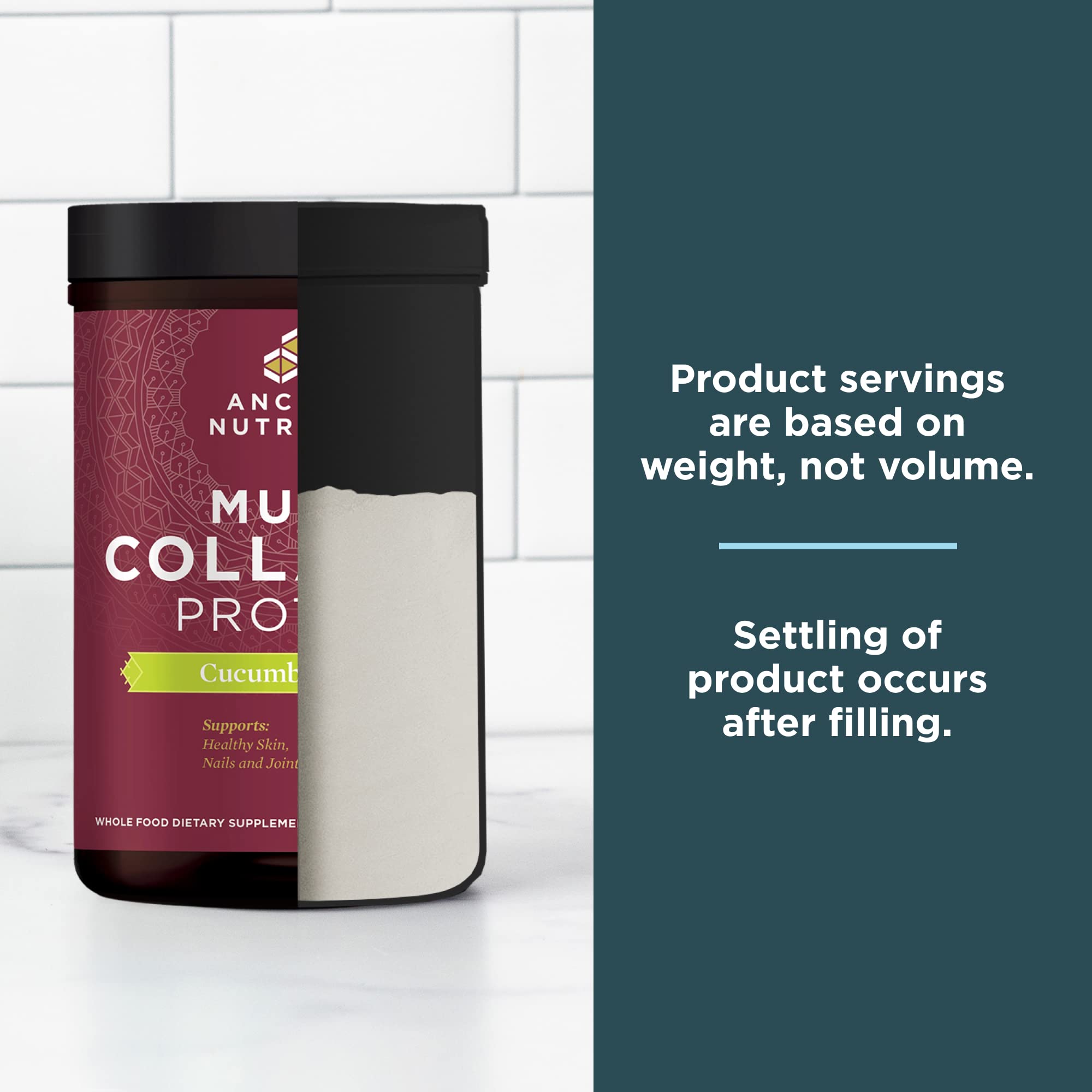 Ancient Nutrition Multi Collagen Protein Powder - Hydrolyzed Collagen Peptides for Skin, Hair & Nails Support - Joint Health Supplement - Cucumber Lime Flavor - 18.6oz (Perfect for Smoothies, Coffee & Post-Workout Recovery)