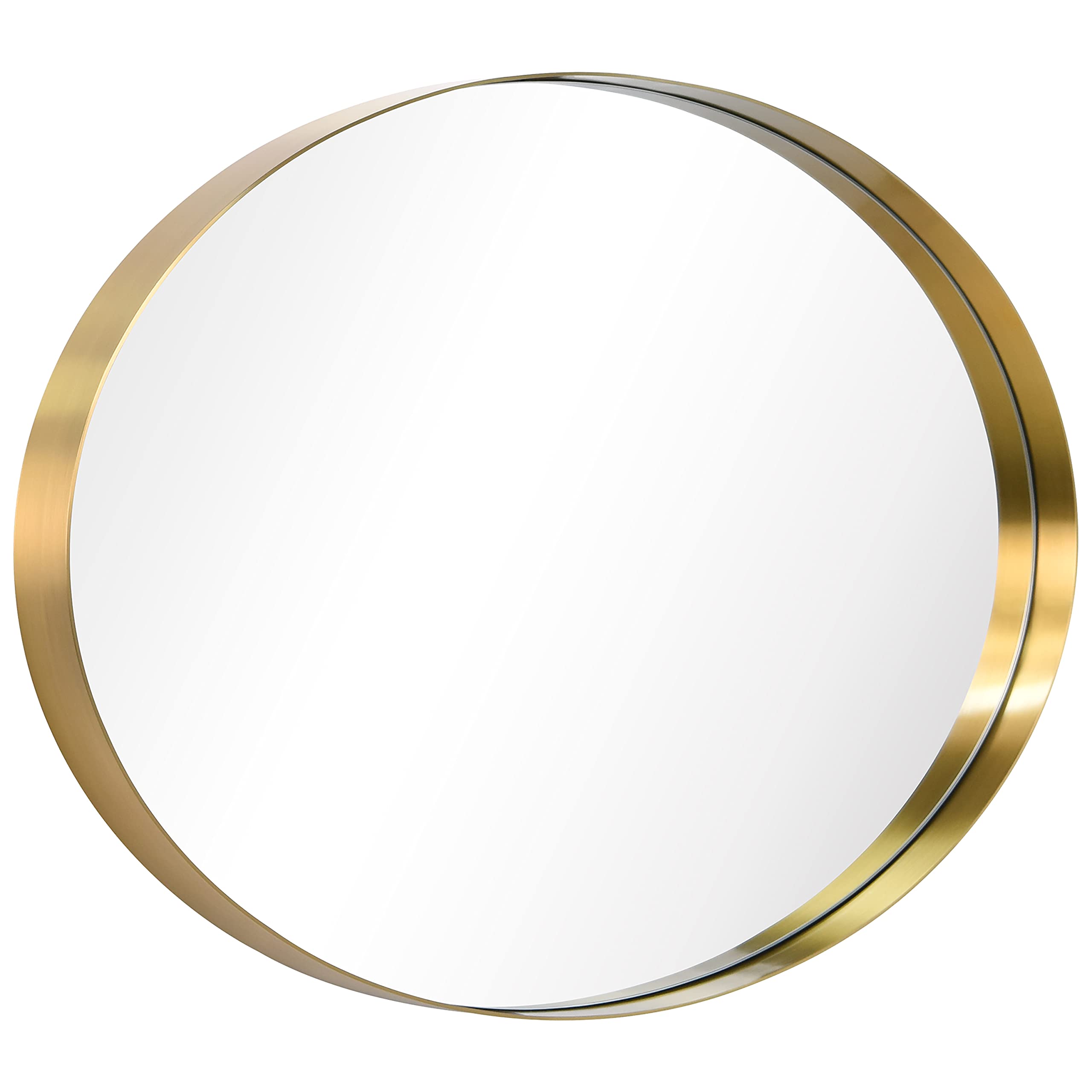 Empire Art Direct Ultra Brushed Gold Stainless Steel Oval Wall Mirror - 24