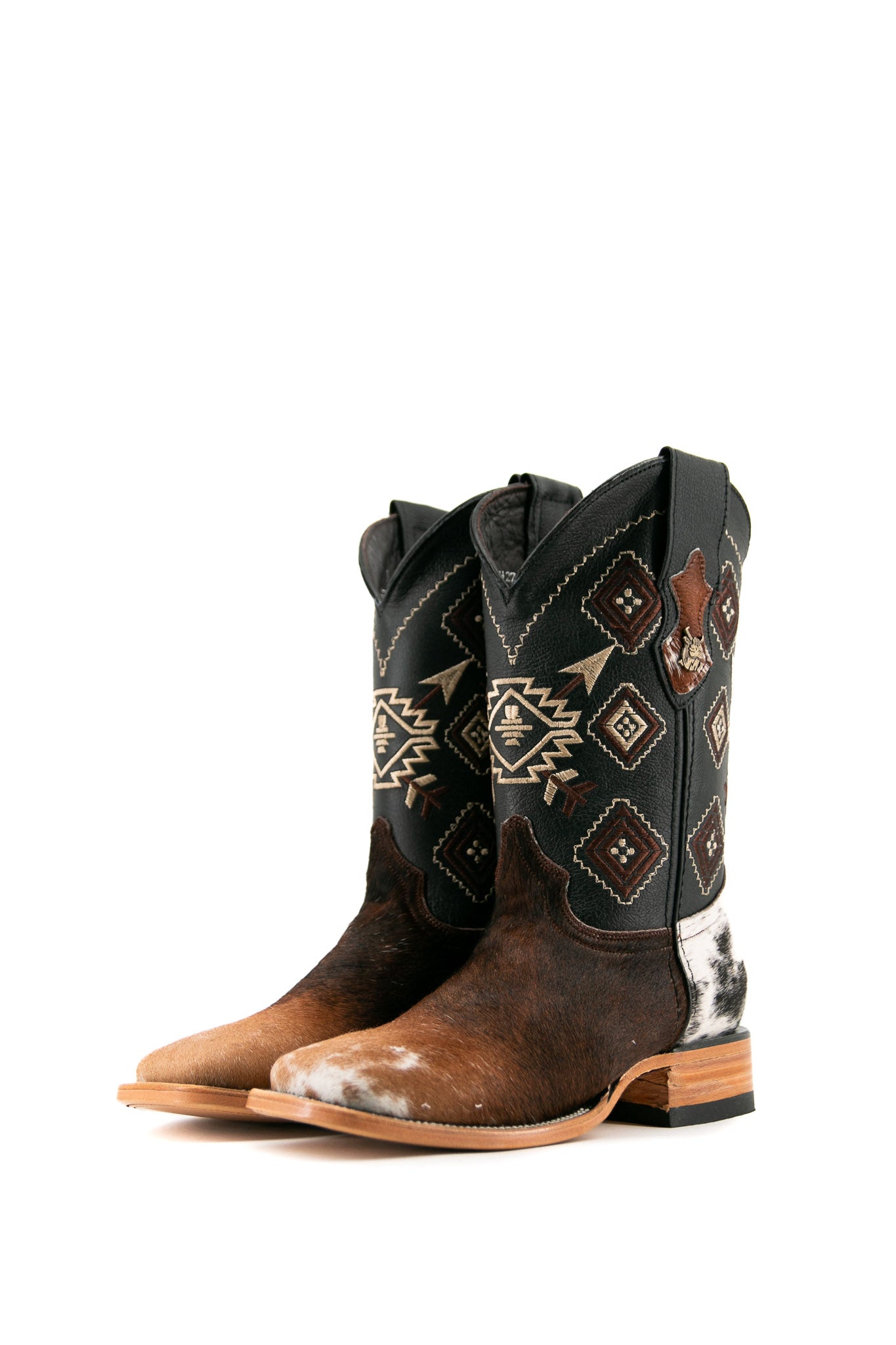 Authentic Men's Cowhide Square Toe Cowboy Boots - Size 6.5 - Western Style JM2 - Perfect for Rodeo, Country Dancing & Outdoor Adventures