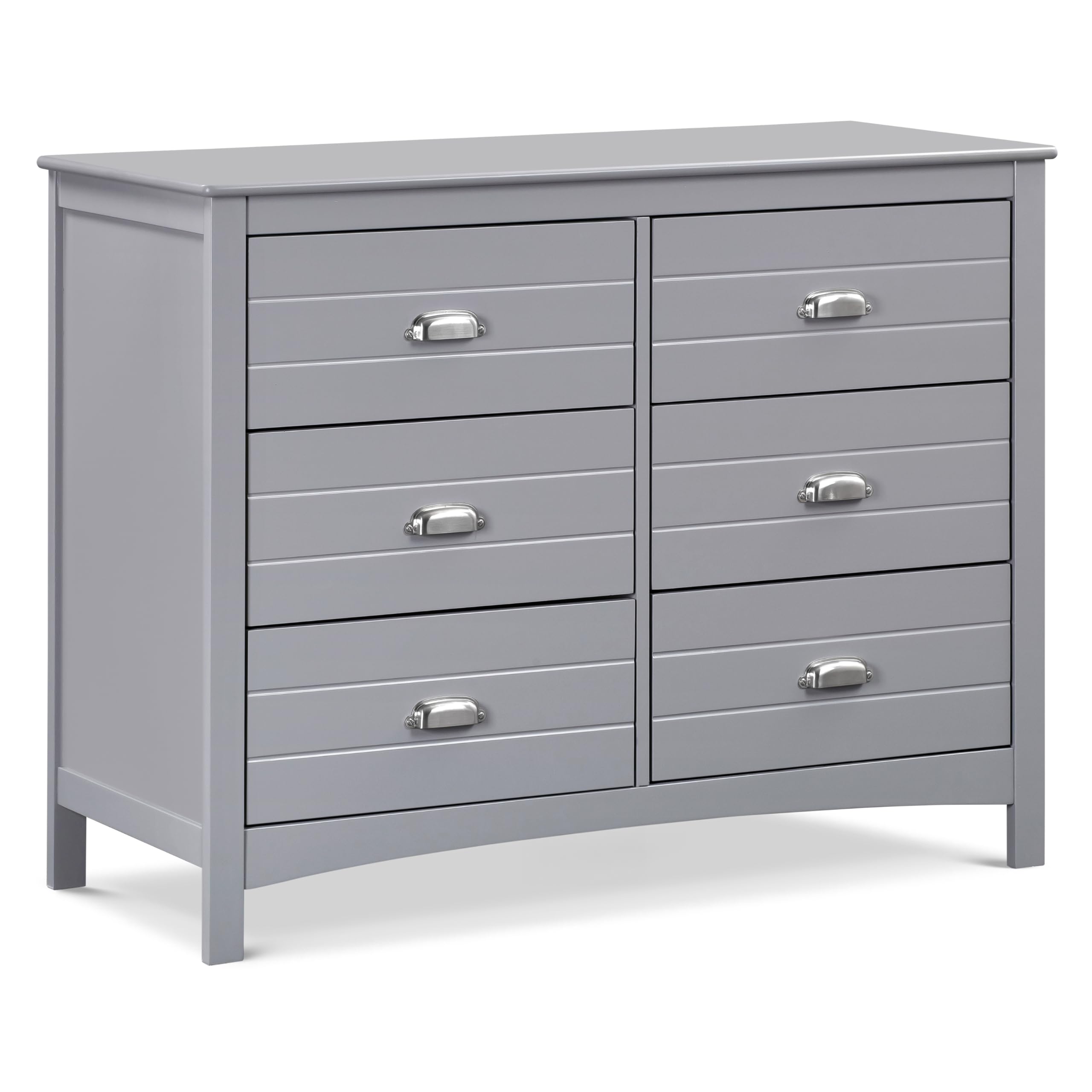 Carter's by DaVinci Nolan 6-Drawer Double Dresser in Grey - Modern Nursery Dresser for Baby Clothes & Storage | Perfect for Kids' Bedroom Organization & Decor