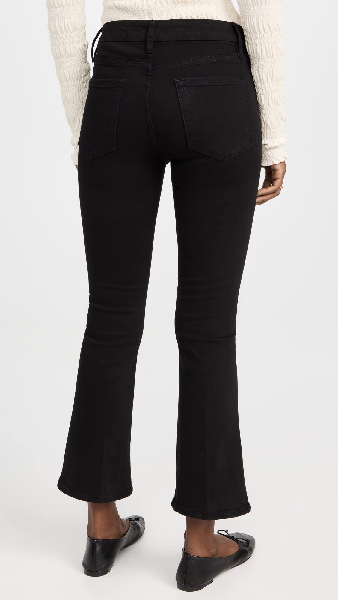 FRAME Women's High-Rise Le Crop Mini Boot Jeans - Stretch Denim Skinny Ankle Jeans for Casual Wear & Night Out
