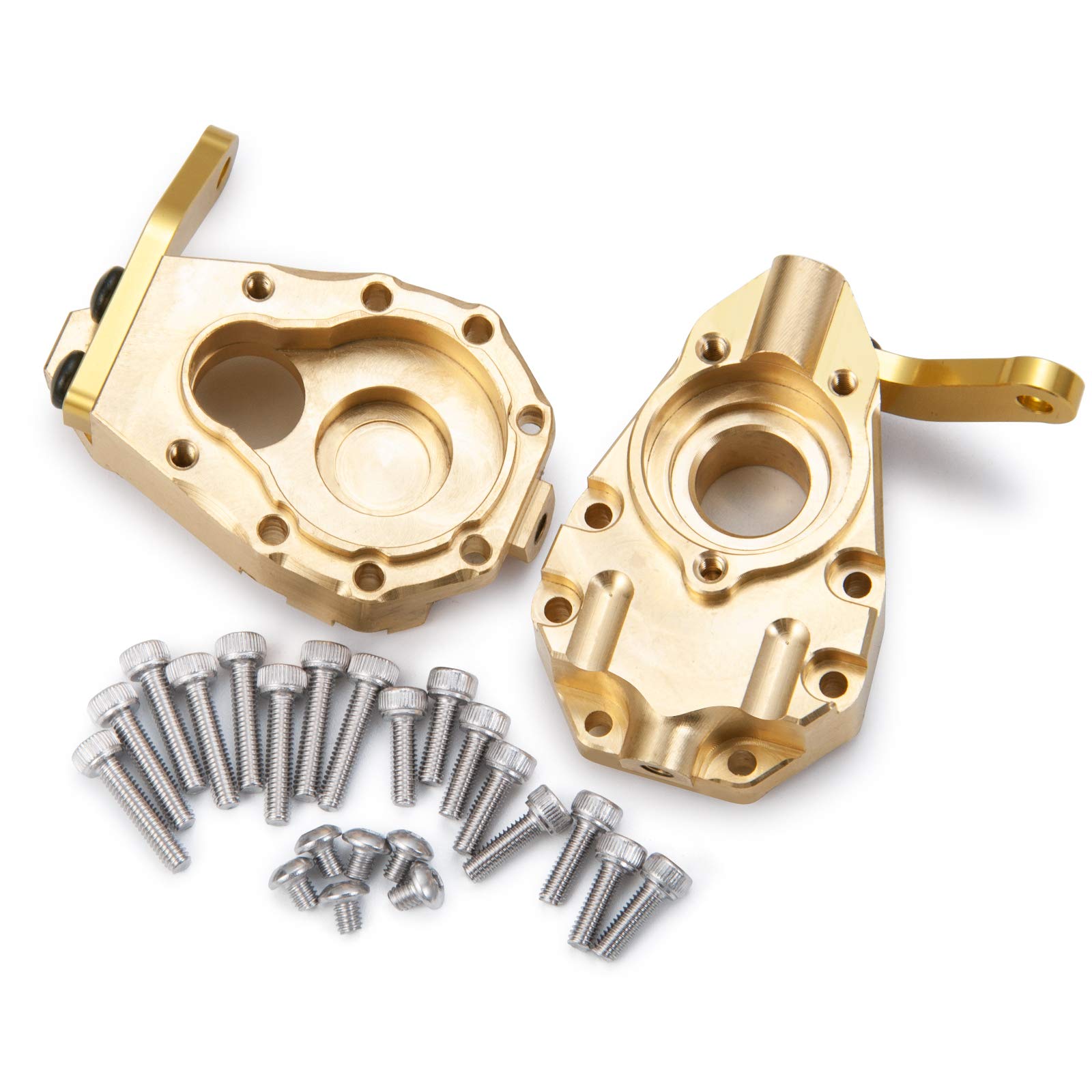RCLions Brass Steering Cup Counterweight Upgrade Parts for TRX4 T4 1/10 RC Crawler Car - Heavy Duty Performance Accessories for Off-Road Crawling and Rock Climbing