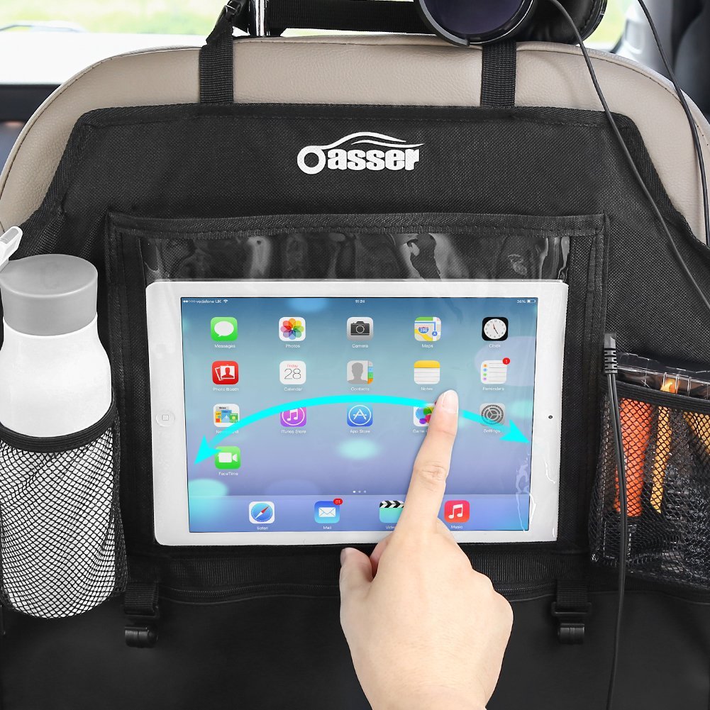 Oasser 2 Pack Kick Mats Car Backseat Protector with 12.9