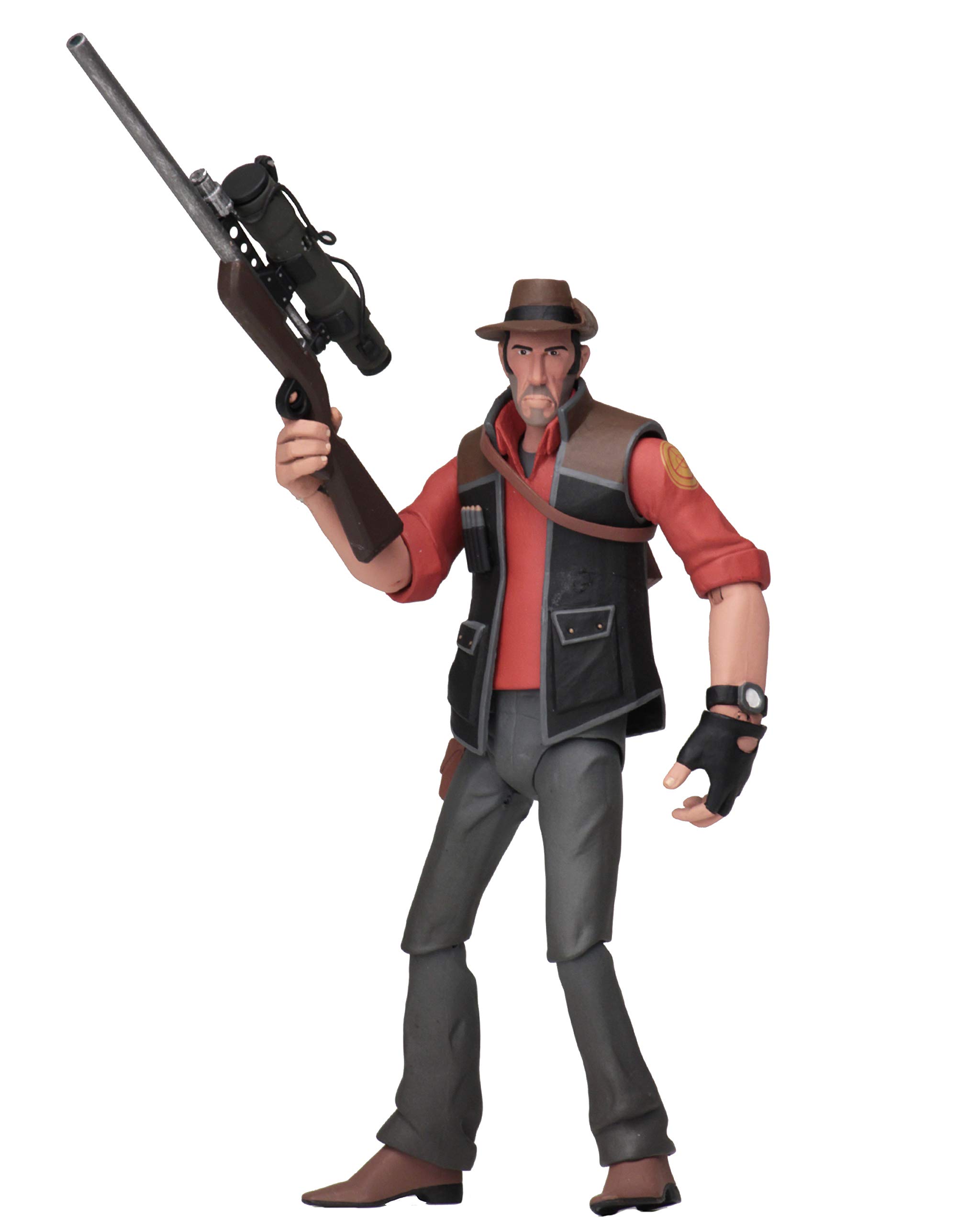 NECA Team Fortress 2 7-Inch Scale Action Figure - Series 4 RED Sniper Collectible Toy for Gamers and Fans | Perfect for Display, Gaming Decor, and TF2 Merchandise Collection
