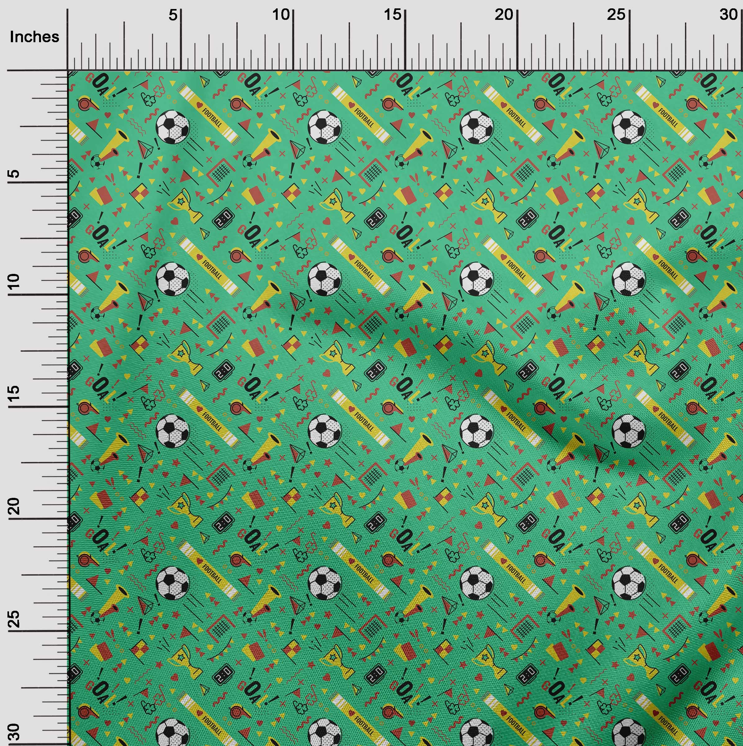 Premium 100% Cotton Poplin Fabric - Sea Green Printed DIY Sewing Material, 42 Inch Wide by The Yard | Perfect for Sportswear, Dresses, Quilting & Home Decor Projects