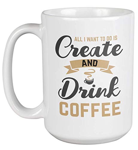 Premium 15oz Coffee & Tea Mug for Caffeine Lovers - Insulated Travel Cup for Hot/Cold Drinks - Perfect for Home, Office & Commuting