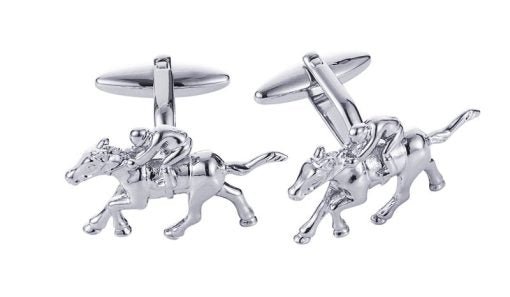 Elegant CUDWORTH Rhodium Plated Jockey on Horse Figurine - Perfect for Home Decor, Office Desk, and Equestrian Gift Ideas