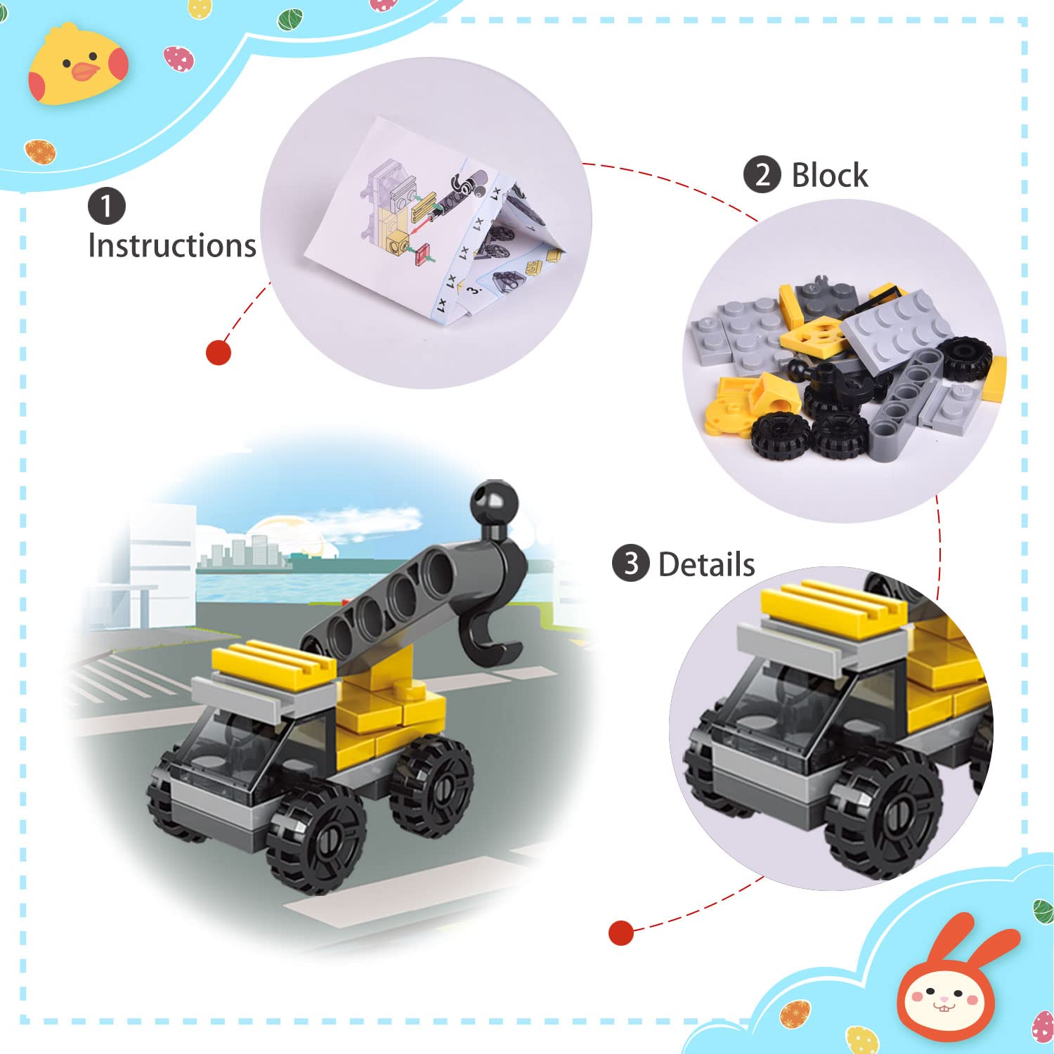 12PCS Easter Egg Building Blocks - Fun Educational Toys for Kids, Easter Basket Stuffers, Easter Egg Hunt Party Favors | Perfect for Classroom Activities, Holiday Gifts & Creative Play