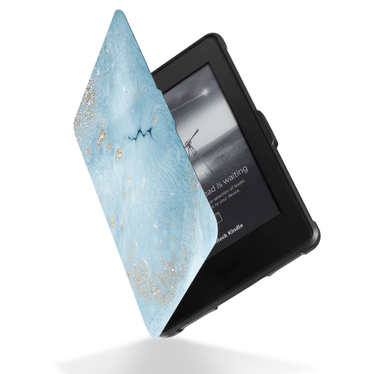 Premium Marble Gold Kindle Case - Slim Protective Cover for Kindle E-Reader | Perfect for Reading at Home, Travel & Commuting