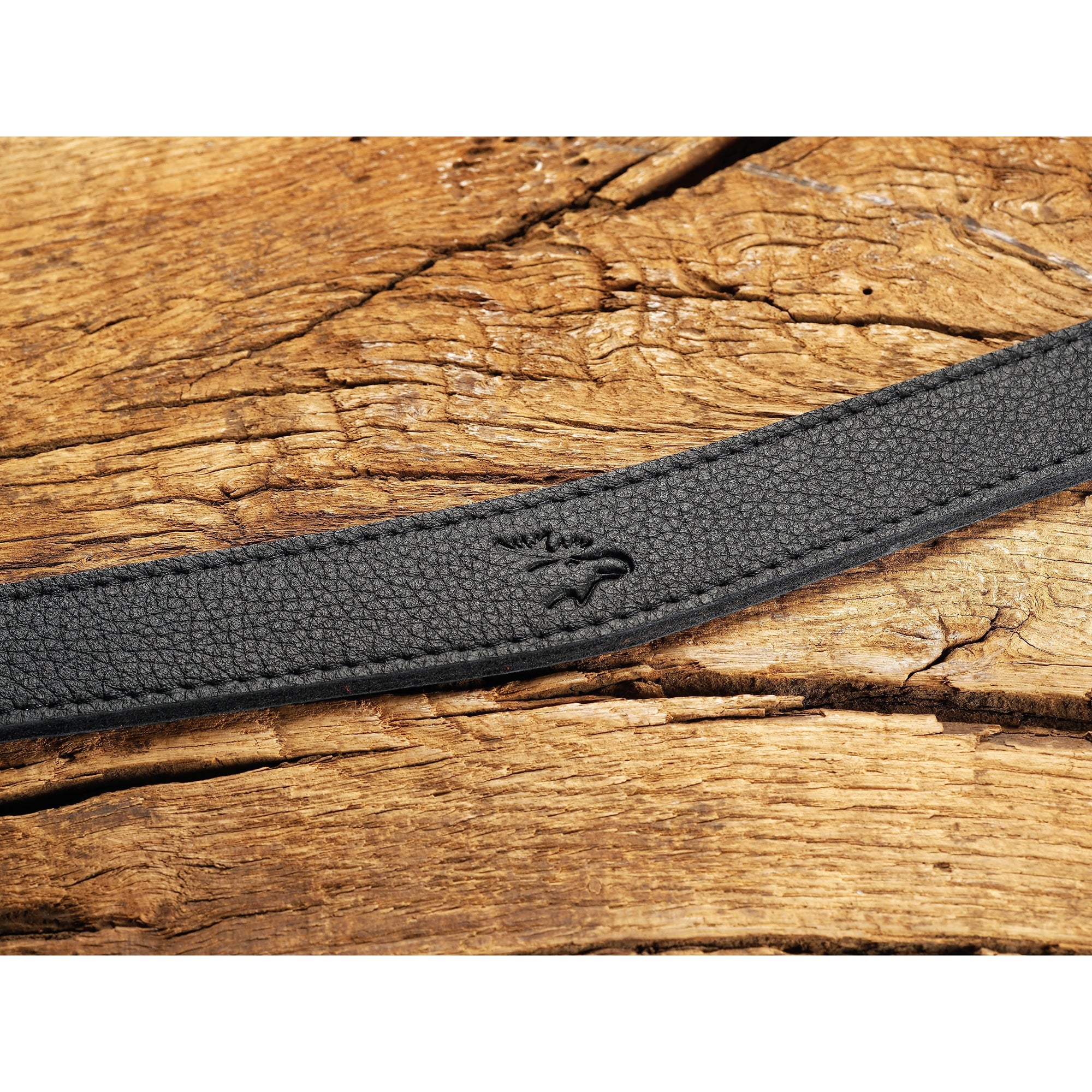 EDDYCAM 35mm Wide Elk Leather Neck Strap - Black with Black Stitching for DSLR & Mirrorless Cameras - Comfortable & Durable Camera Strap for Photographers, Travel & Outdoor Shooting