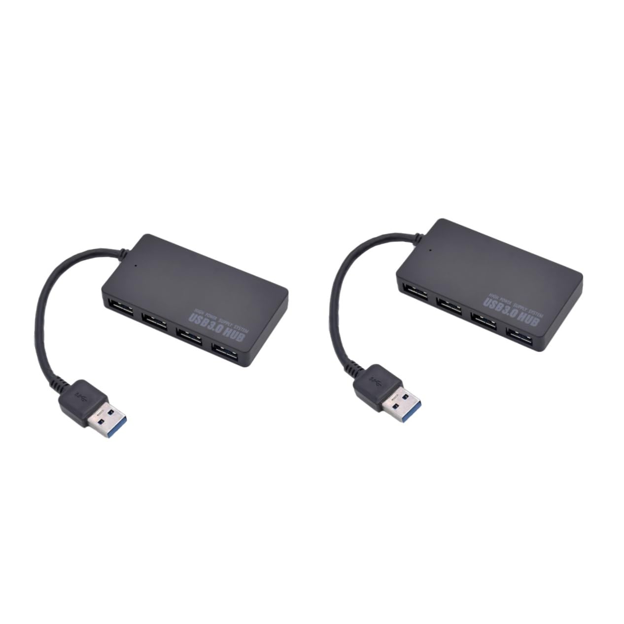 Gadpiparty 2-Pack 4-Port USB Hub Splitter with Ultra-Thin Design - Multi-Interface USB A Adapter Connector for Laptop, PC, Phone Charging & Office Use