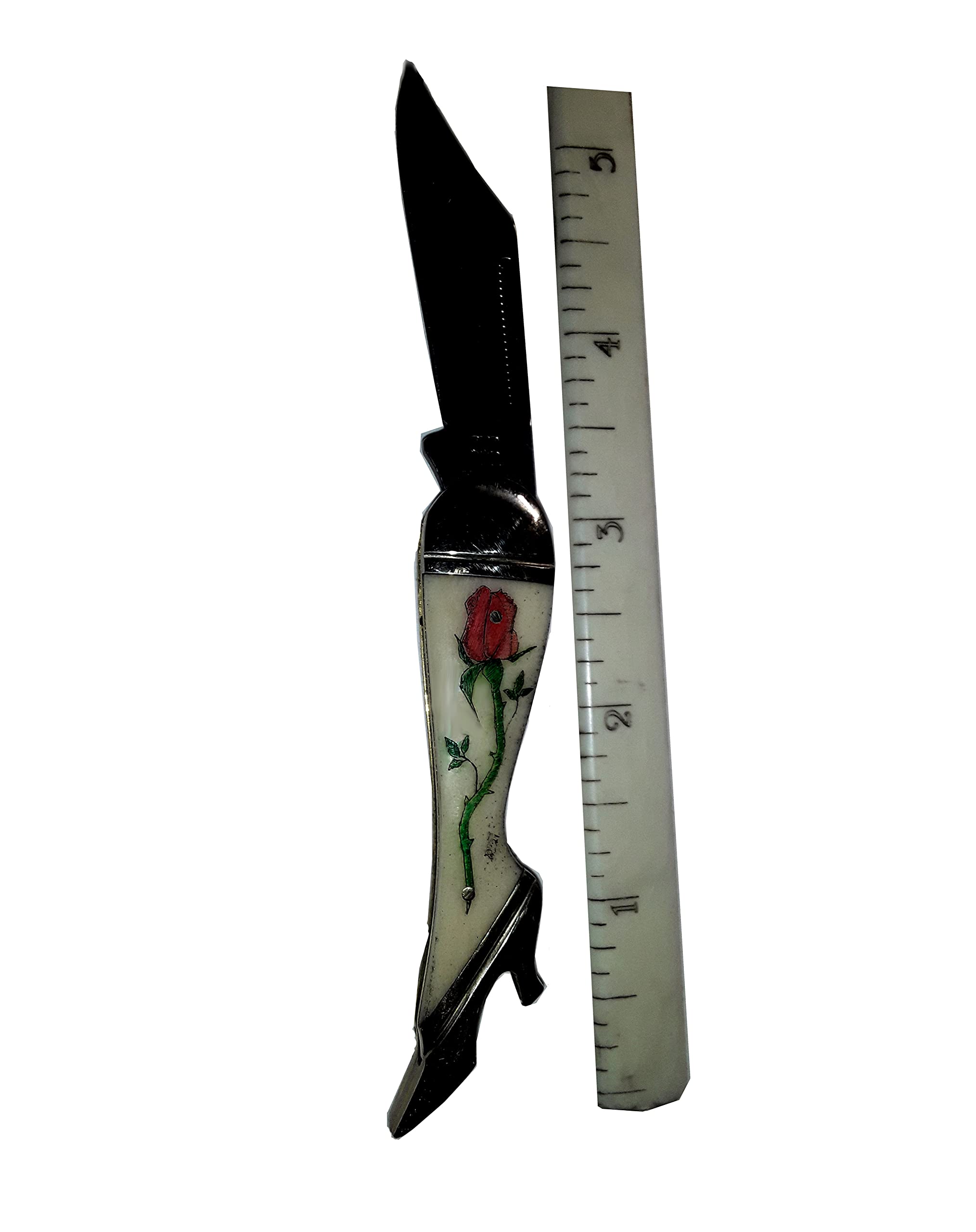 Premium Lady Leg Rosebud Folding Knife - Compact & Stylish Pocket Knife for Everyday Carry, Outdoor Adventures & Gift Giving
